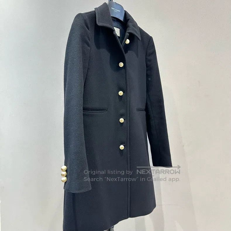 Gucci Gucci Black pearl buckle wool coat Size XS / US 0-2 / IT 36-38 - 4 Thumbnail