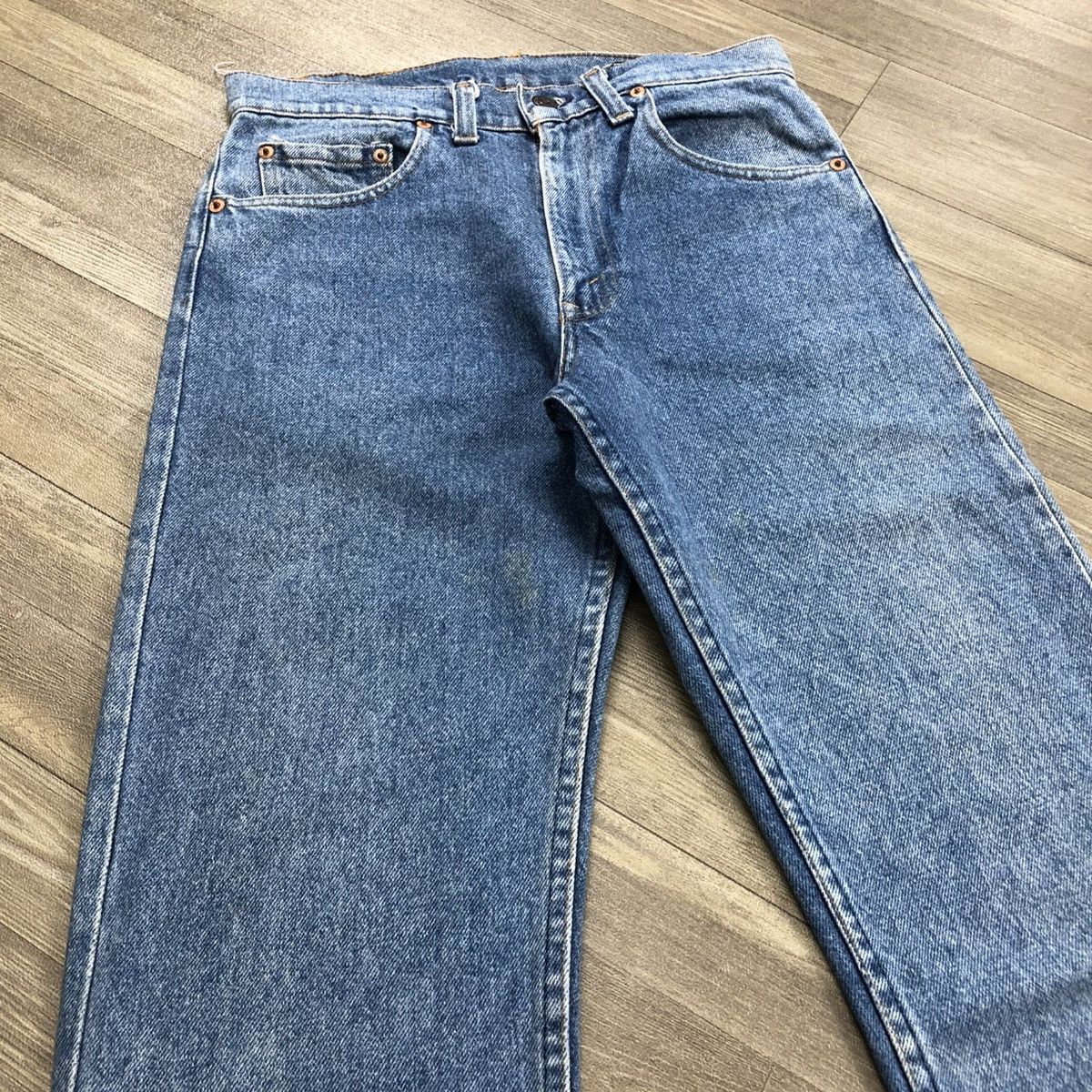 Levi's × Levi's Vintage Clothing 🇺🇸80’s Vintage Levis 501 #552 30x31 Straight Leg Blue Jeans Size US 29 - 3 Thumbnail