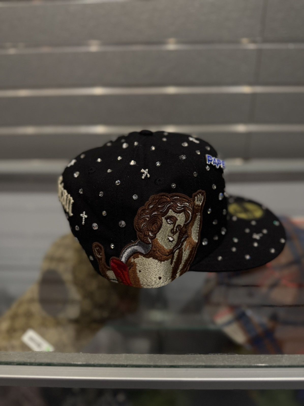 Other PAPE Fitted Hat Stone Crystal Brand New 7 1/2 Size ONE SIZE - 5 Thumbnail