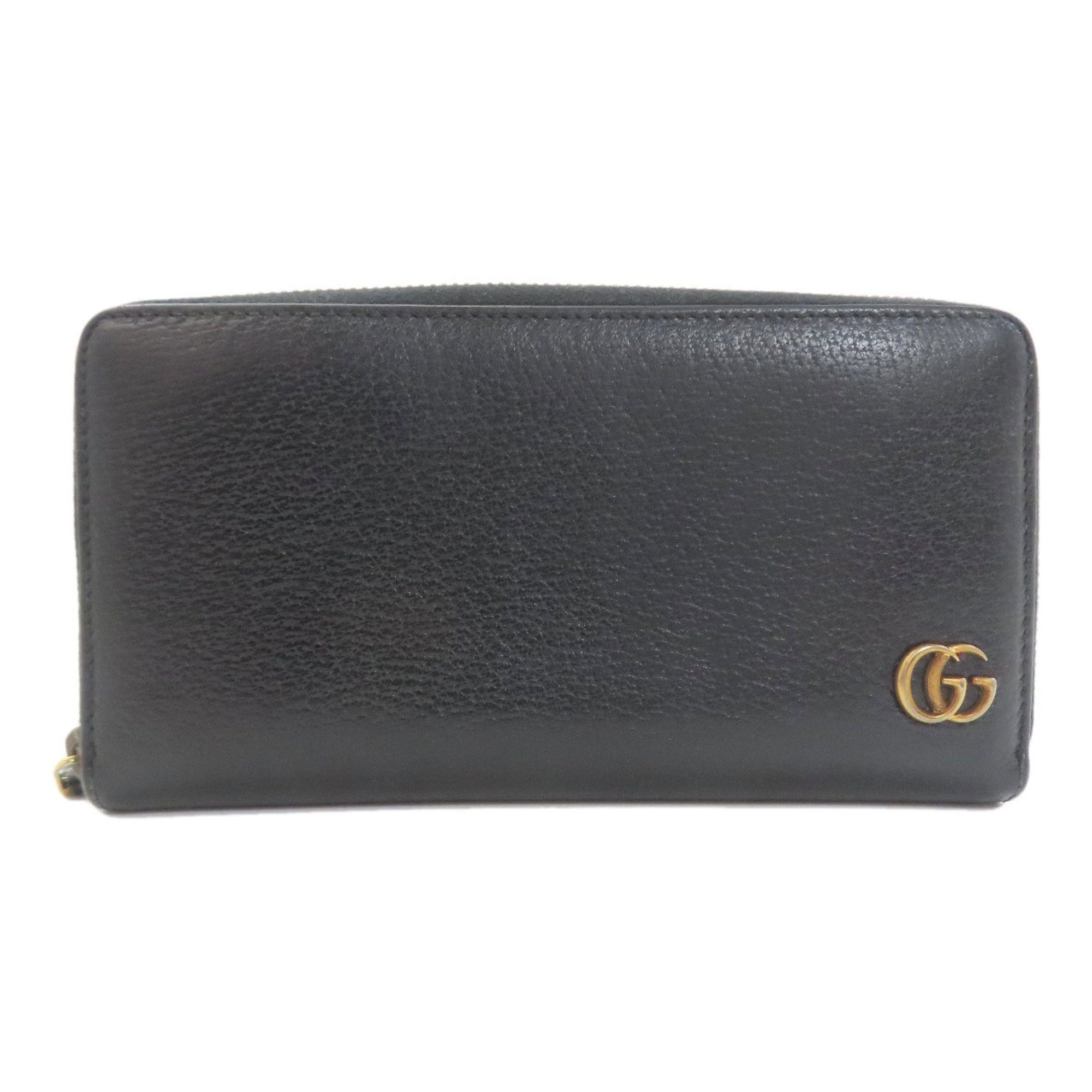 Gucci Gucci 428736 Double G GG Marmont Long Wallet Leather Women's GUCCI Size ONE SIZE - 1 Thumbnail