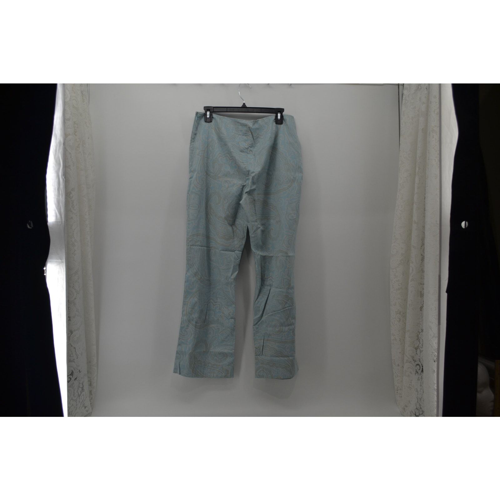 Other Harolds Womens Blue Pants Silk Cotton Spandex Career Size 12 Size 34" / US 12 / IT 48 - 14 Thumbnail