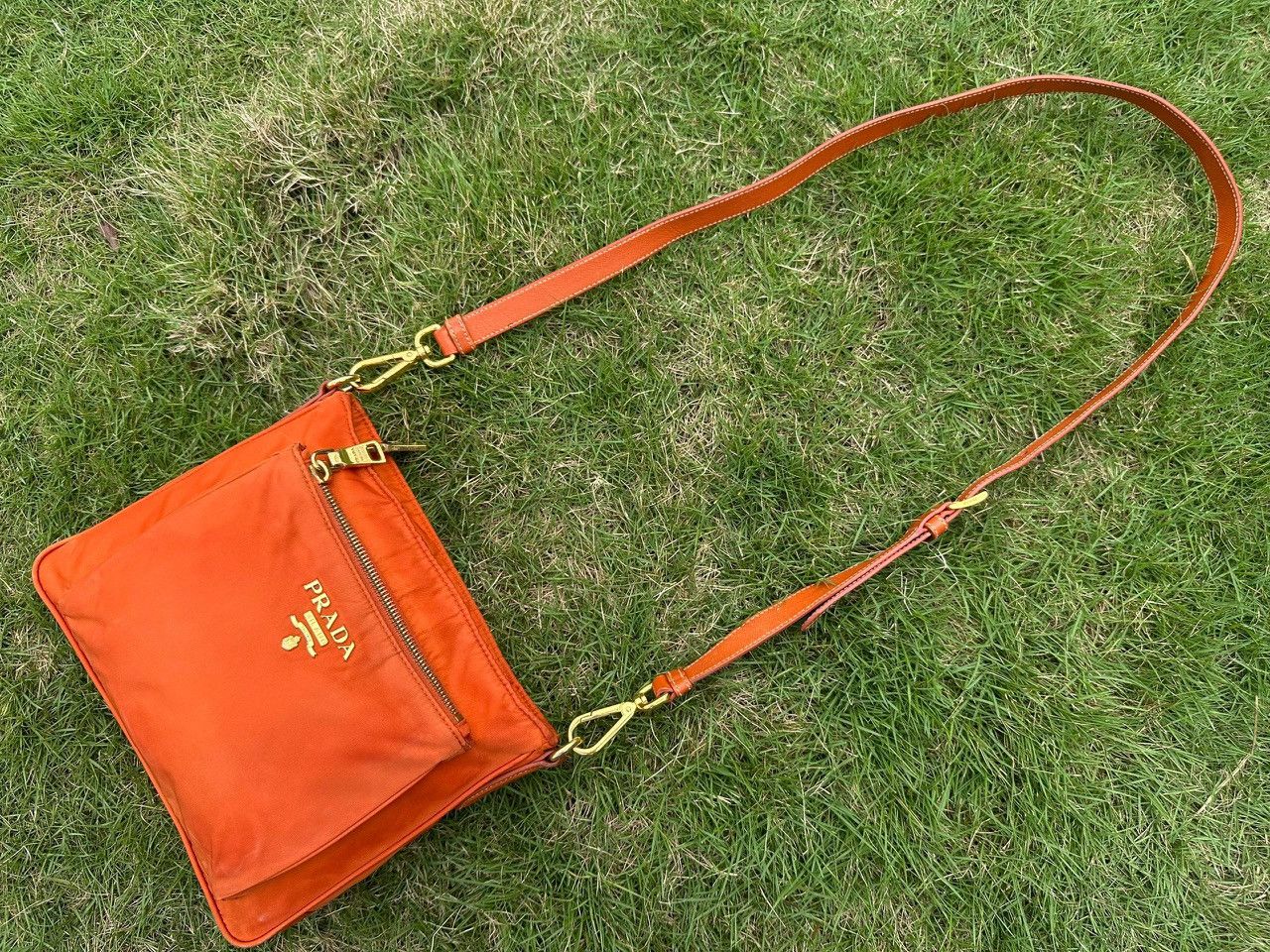Prada Authentic Prada Tessuto Saffiano Crossbody Bag Size ONE SIZE - 1 Thumbnail
