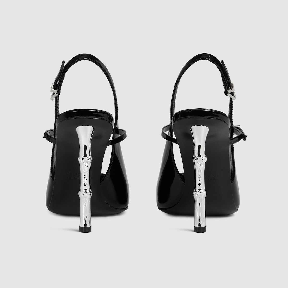 Gucci oc11z1025 Slingback Pumps With Bamboo Heels in Black Size US 8 / IT 38 - 4 Thumbnail