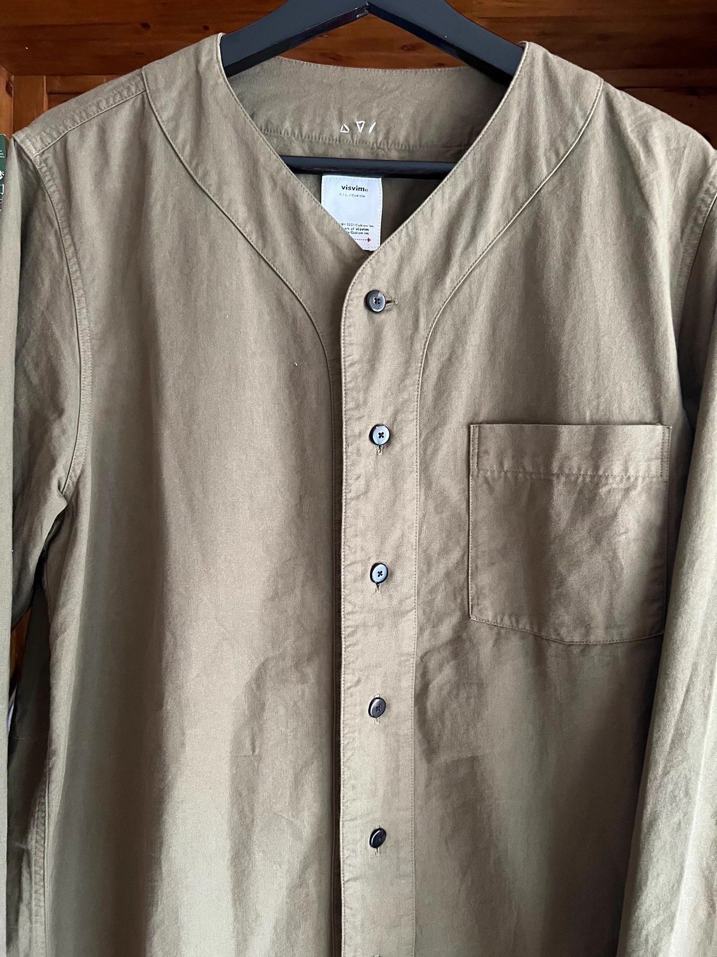 Visvim visvim 2019AW GIZA olive green baseball shirt size 3 Size US L / EU 52-54 / 3 - 5 Thumbnail