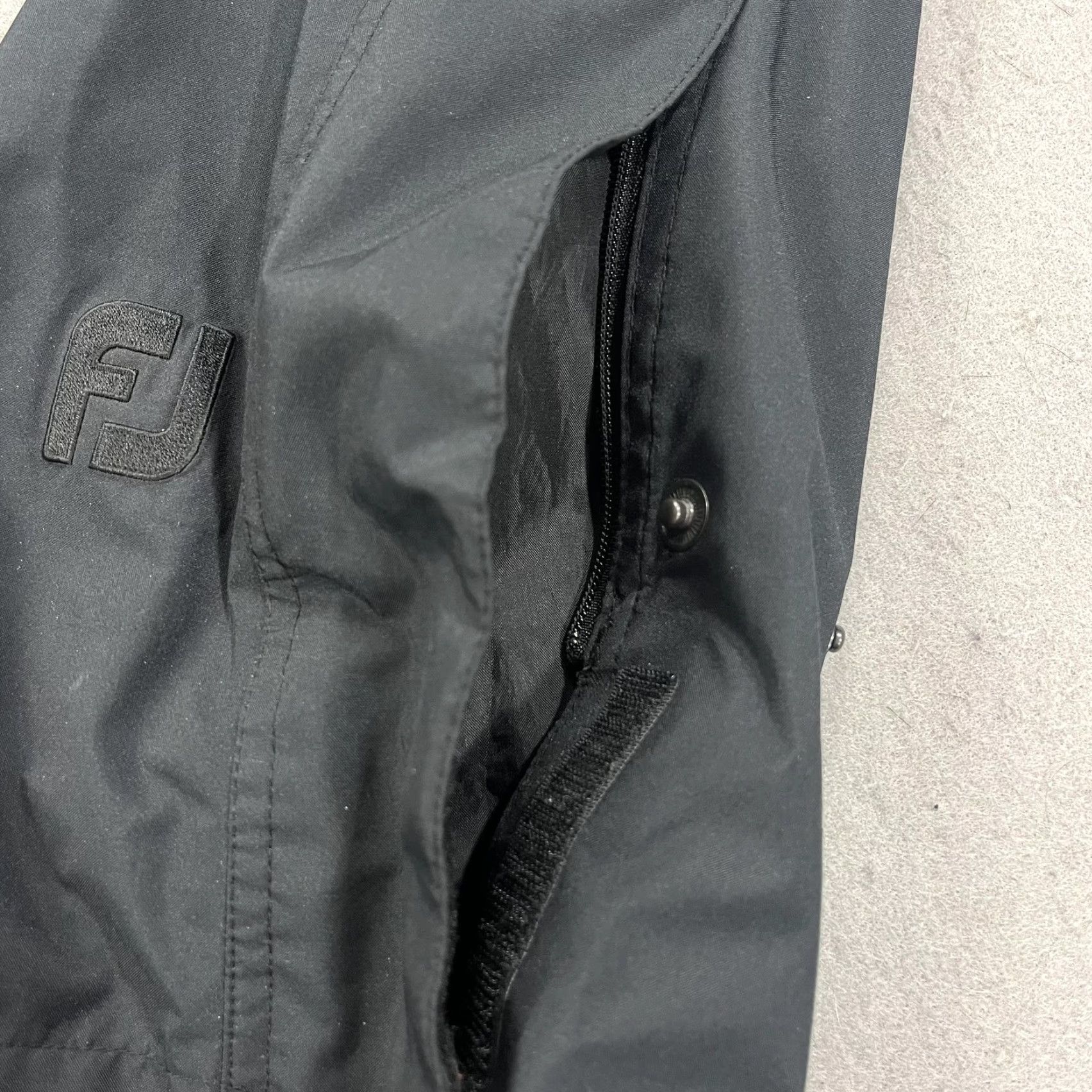 Footjoy FootJoy DryJoys Pants Mens Large Black Waterproof Golf Elastic Waist Lightweight Rain Pants Size US 33 - 5 Thumbnail