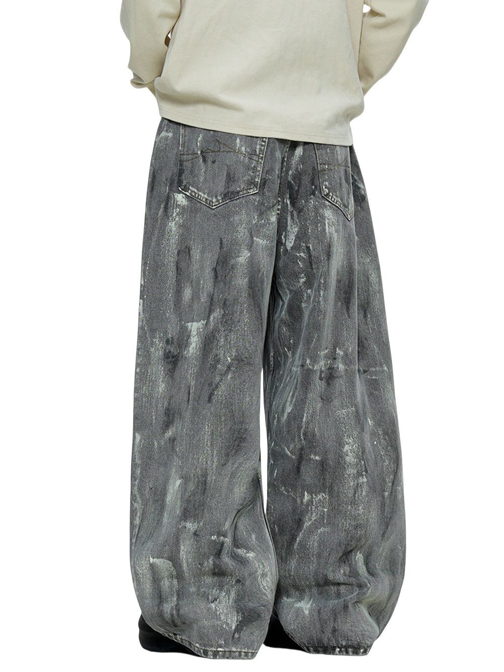 Japanese Brand × Jean Painted Washed Distressed Jeans Size US 30 / EU 46 - 4 Thumbnail