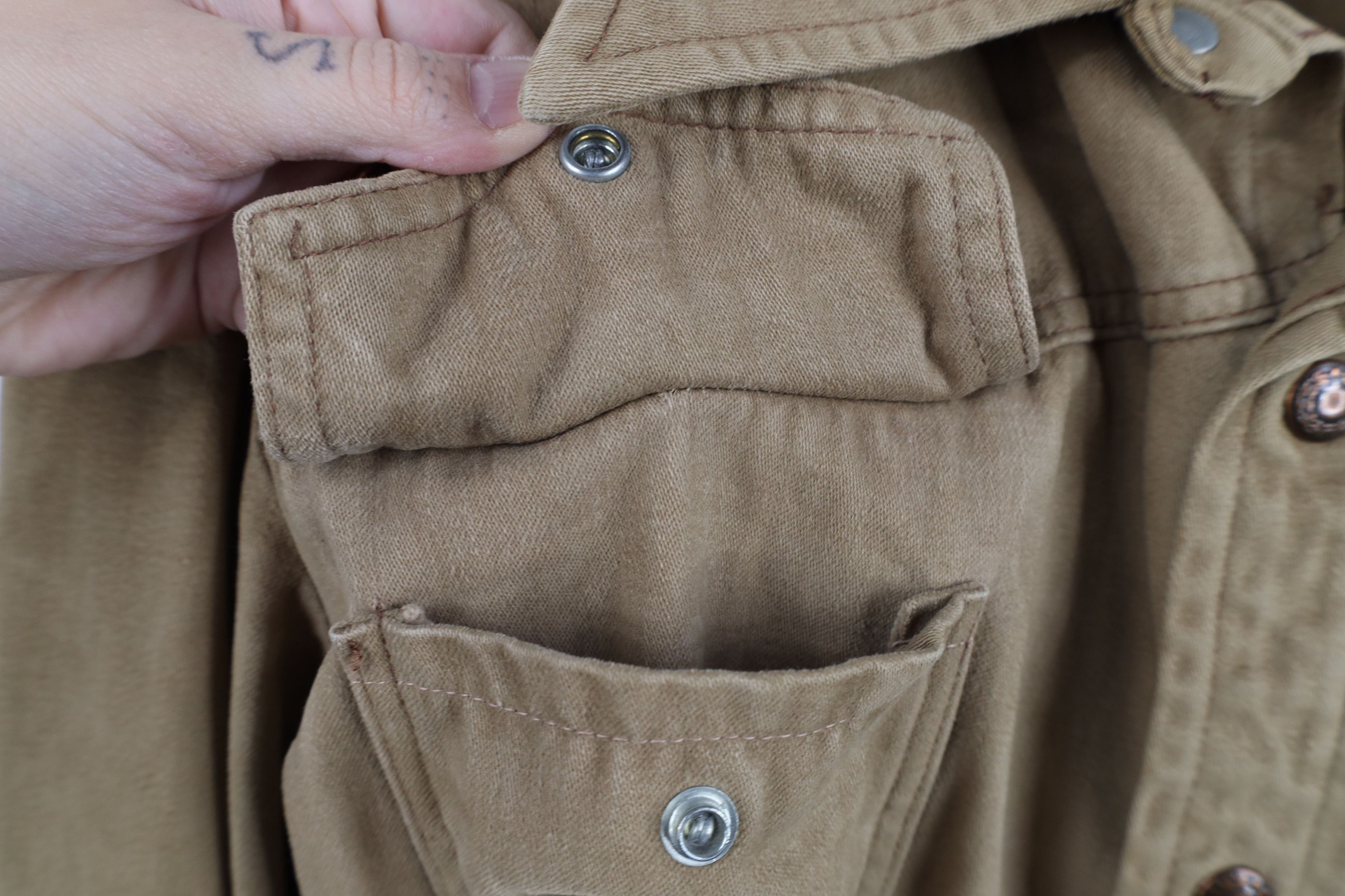 Vintage Vintage 60s 70s Heavy Western Chamois Cloth Shirt Jacket USA Size US XXL / EU 58 / 5 - 8 Thumbnail