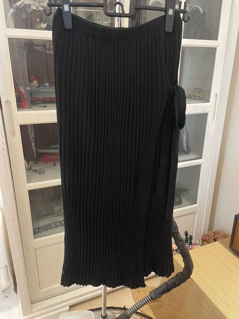 HELMUT LANG sizeM A woolen half-length skirt
