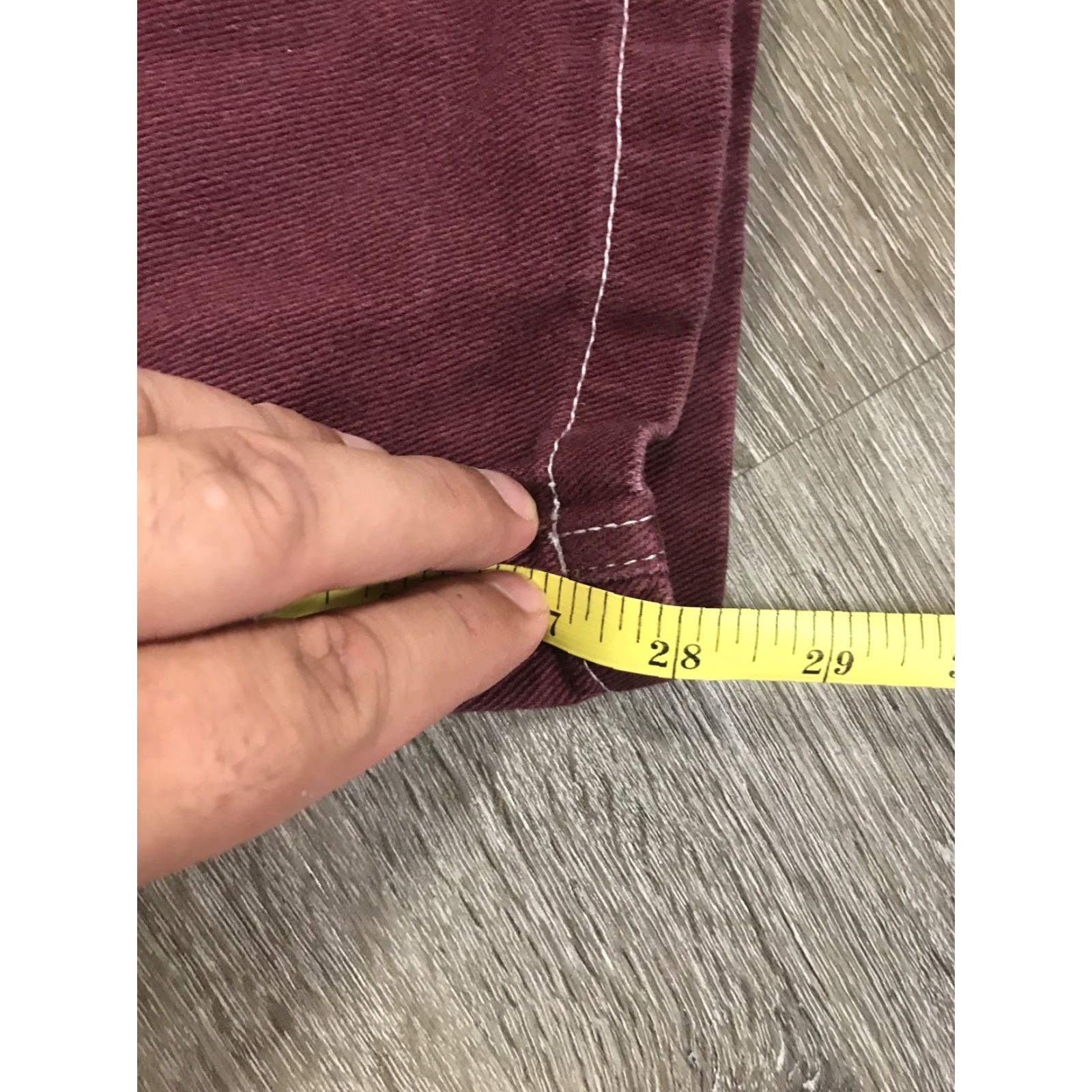 Empyre Empyre Jeans Mens 34 Relax Maroon Vintage 90s Jeans Straight 5-Pocket Logo Mens Regular Vintage 90s Size US 34 / EU 50 - 4 Thumbnail