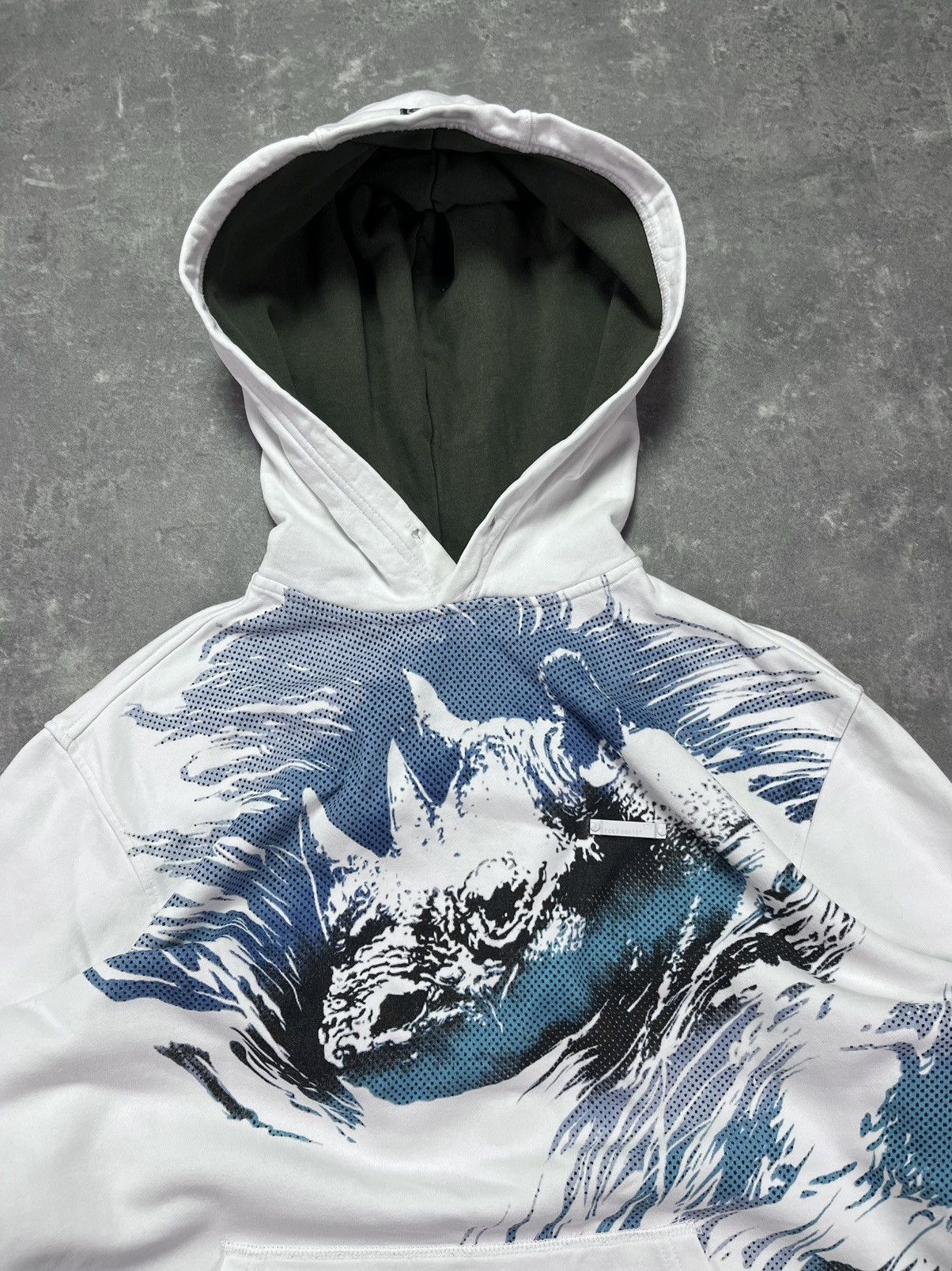 Ecko Unltd. Ecko Unlimited Y2K 3D Rhino Logo Zip Hoodie XL White Size US XL / EU 56 / 4 - 9 Thumbnail