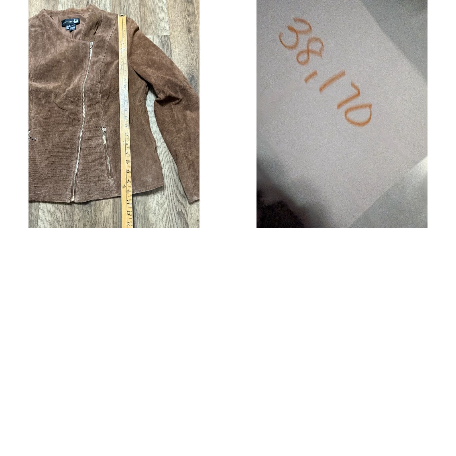 Vintage VINTAGE Antthony Jacket Women's XL Brown Zip Pockets Full Zip Moto 100% Leather Womens Leather Jacket Size XL / US 12-14 / IT 48-50 - 8 Thumbnail