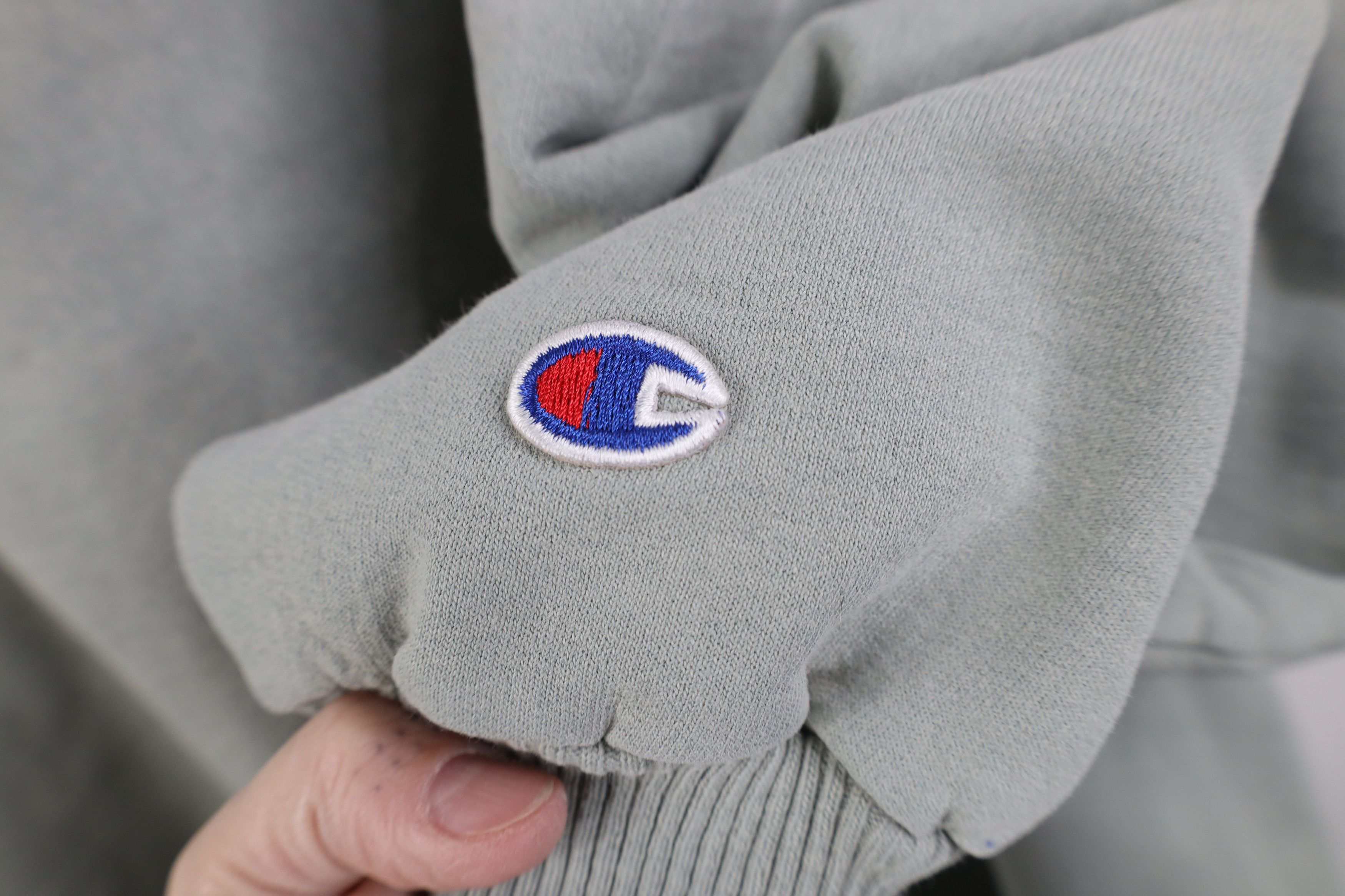 Champion Vintage 90s Champion Spell Crewneck Sweatshirt Light Green Size US XL / EU 56 / 4 - 5 Thumbnail