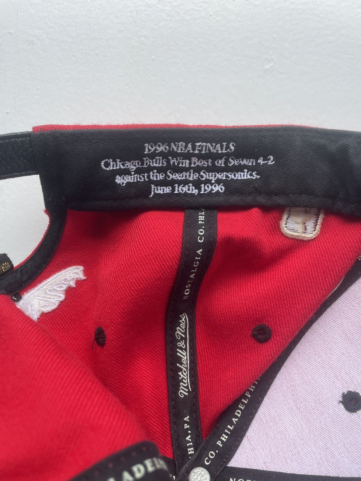 Just Don × Mitchell & Ness × Rsvp Gallery Very Rare Just Don Chicago Bulls NBA Finals 1996 Cap Size ONE SIZE - 3 Thumbnail