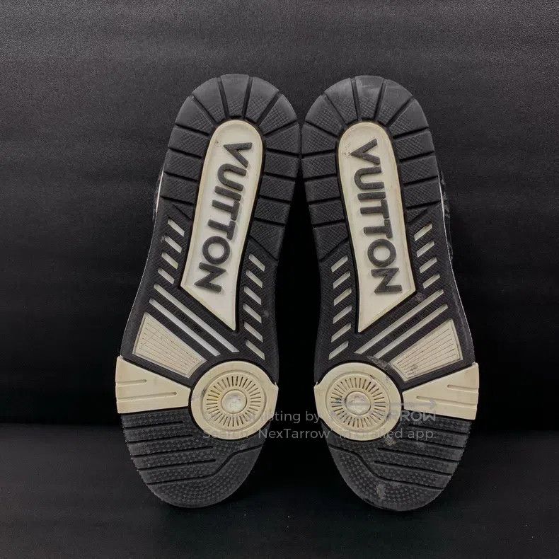 Louis Vuitton Louis Vuitton Trainer Black and White Denim Low Top Board Size US 8 / EU 41 - 6 Thumbnail
