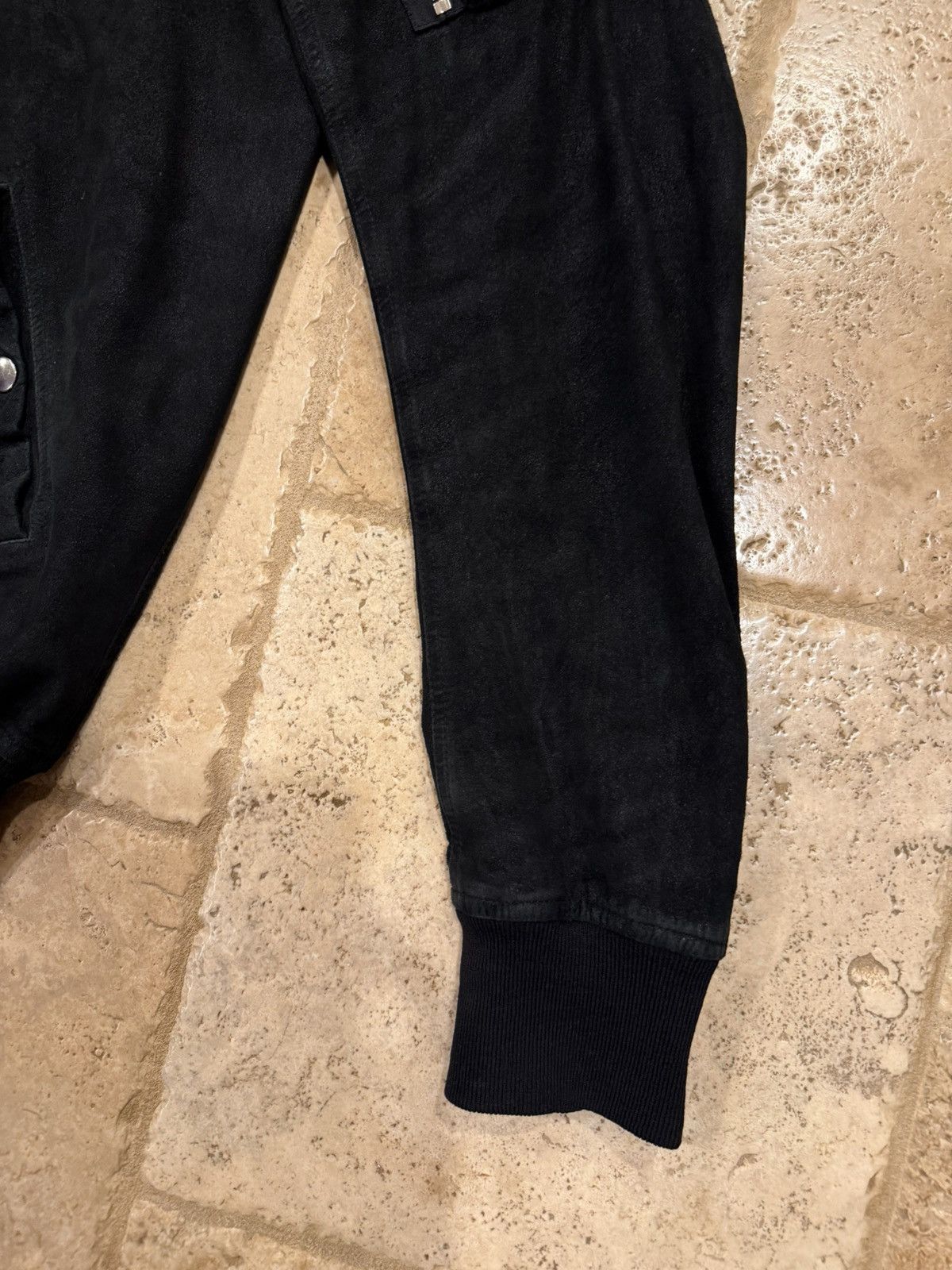 Rick Owens Rick Owens Flight Blistered Lamb Leather Black Bomber Jacket Size US XL / EU 56 / 4 - 5 Thumbnail