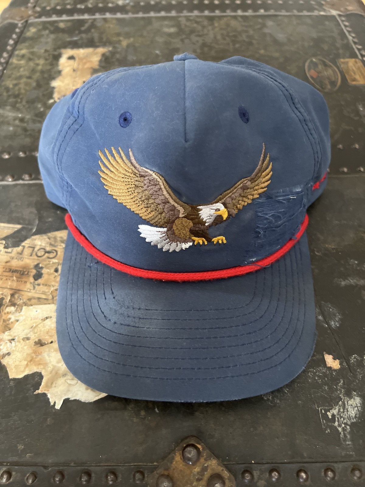 Vintage Vintage Thrashed Eagle Nine Line hat Size ONE SIZE - 1 Thumbnail