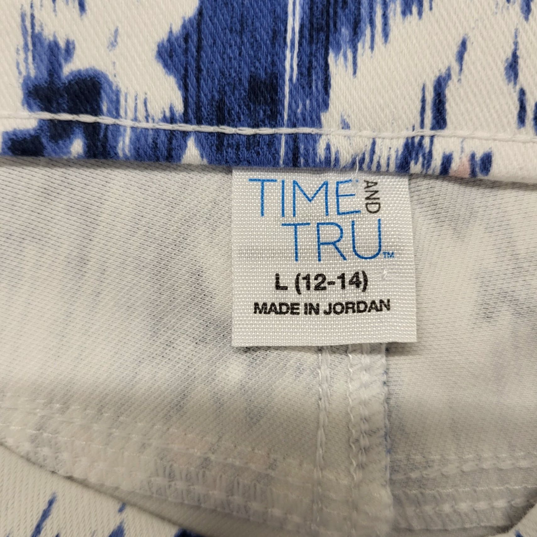 Vintage TIME AND TRU Stretch Pants Women's Size L Leggings Floral Pockets Preppy Shirt Size 36" / US 14 / IT 50 - 2 Thumbnail