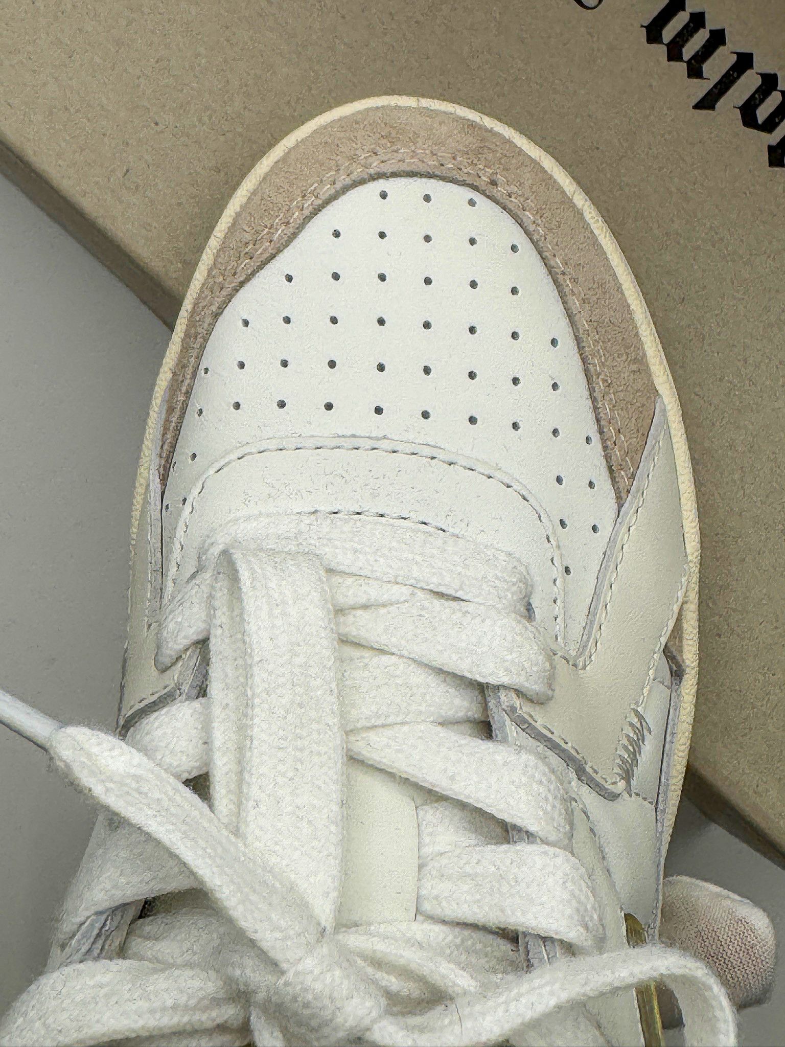 Palm Angels Palm Angels University White Beige Luxury Sneakers Size US 6 / IT 36 - 9 Thumbnail