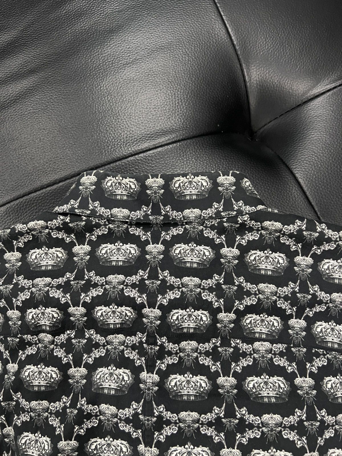 Dolce & Gabbana Dolce & Gabbana Crown Print Shirt Size US XXS / EU 40 - 8 Thumbnail