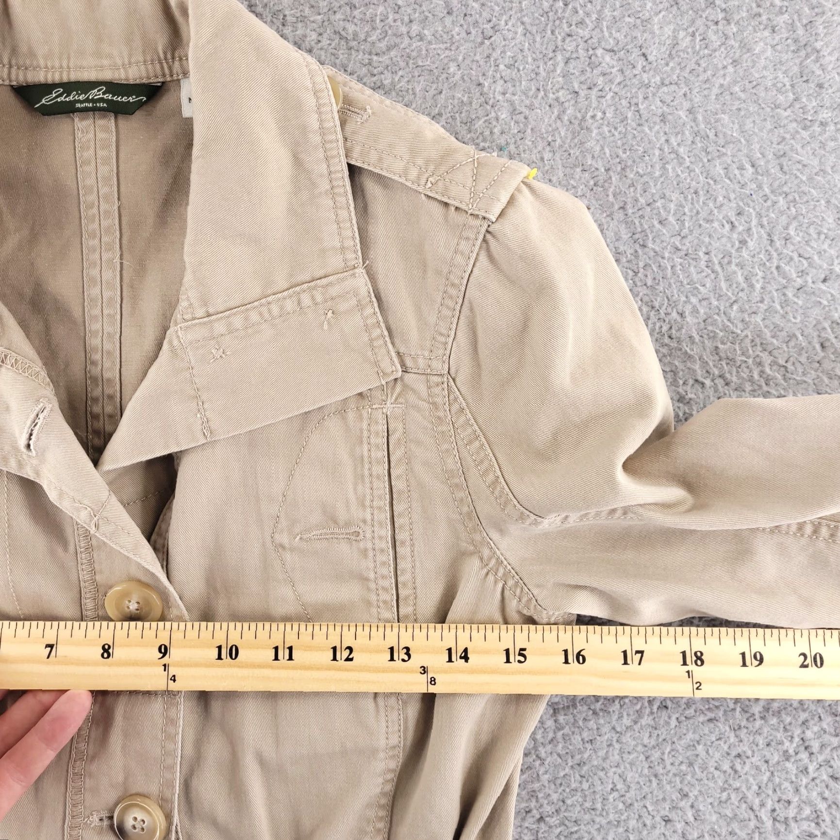 Eddie Bauer Eddie Bauer Cotton Canvas Coat Jacket Womens XS Tan Beige Brown Jacket Womens XS Brown Eddie Bauer Cotton Canvas Coat Jacket Size XS / US 0-2 / IT 36-38 - 5 Thumbnail