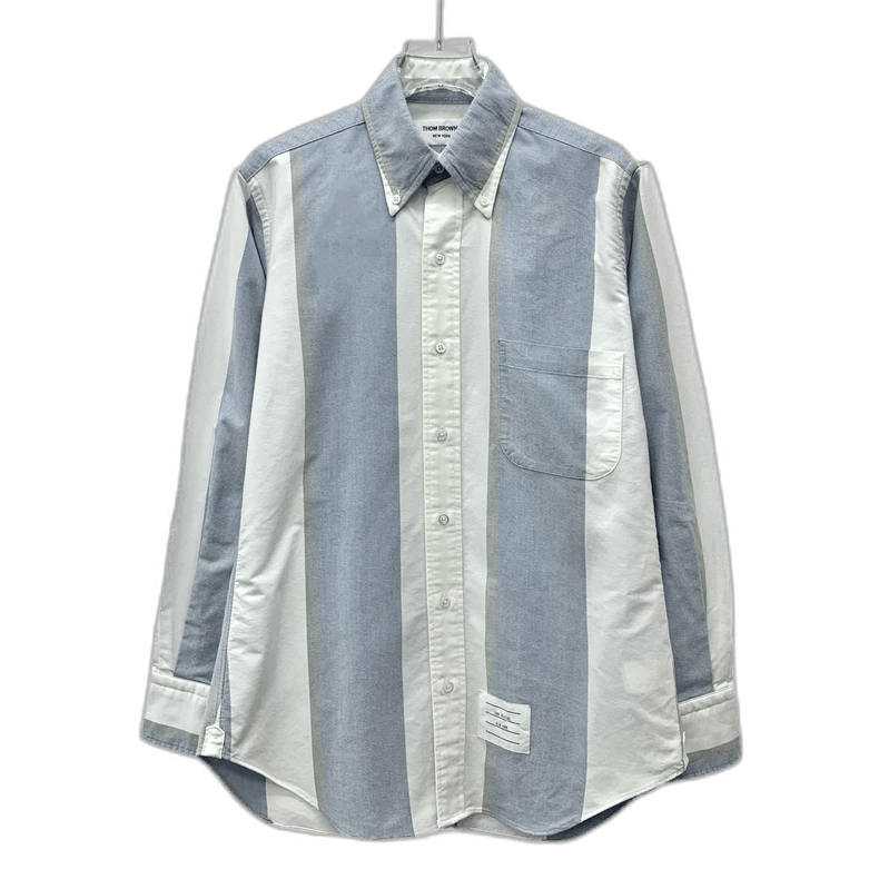 Thom Browne Thom Browne Long Sleeve Striped Cotton Shirt Size US S / EU 44-46 / 1 - 1 Thumbnail