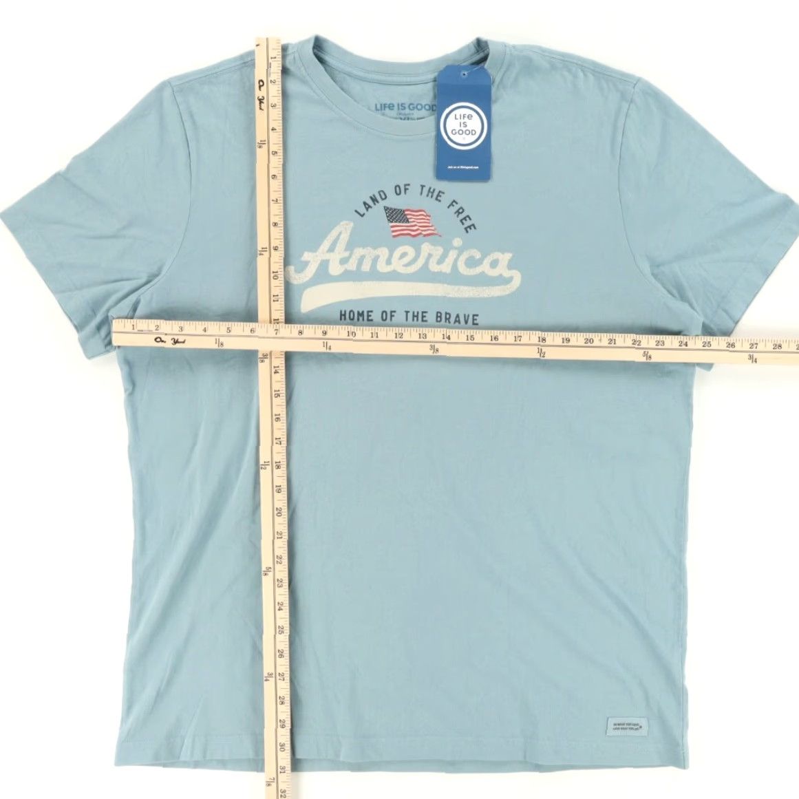 Life is Good Life is Good USA Land of Free Solid T-Shirt Green Men's XL Size US XL / EU 56 / 4 - 3 Thumbnail
