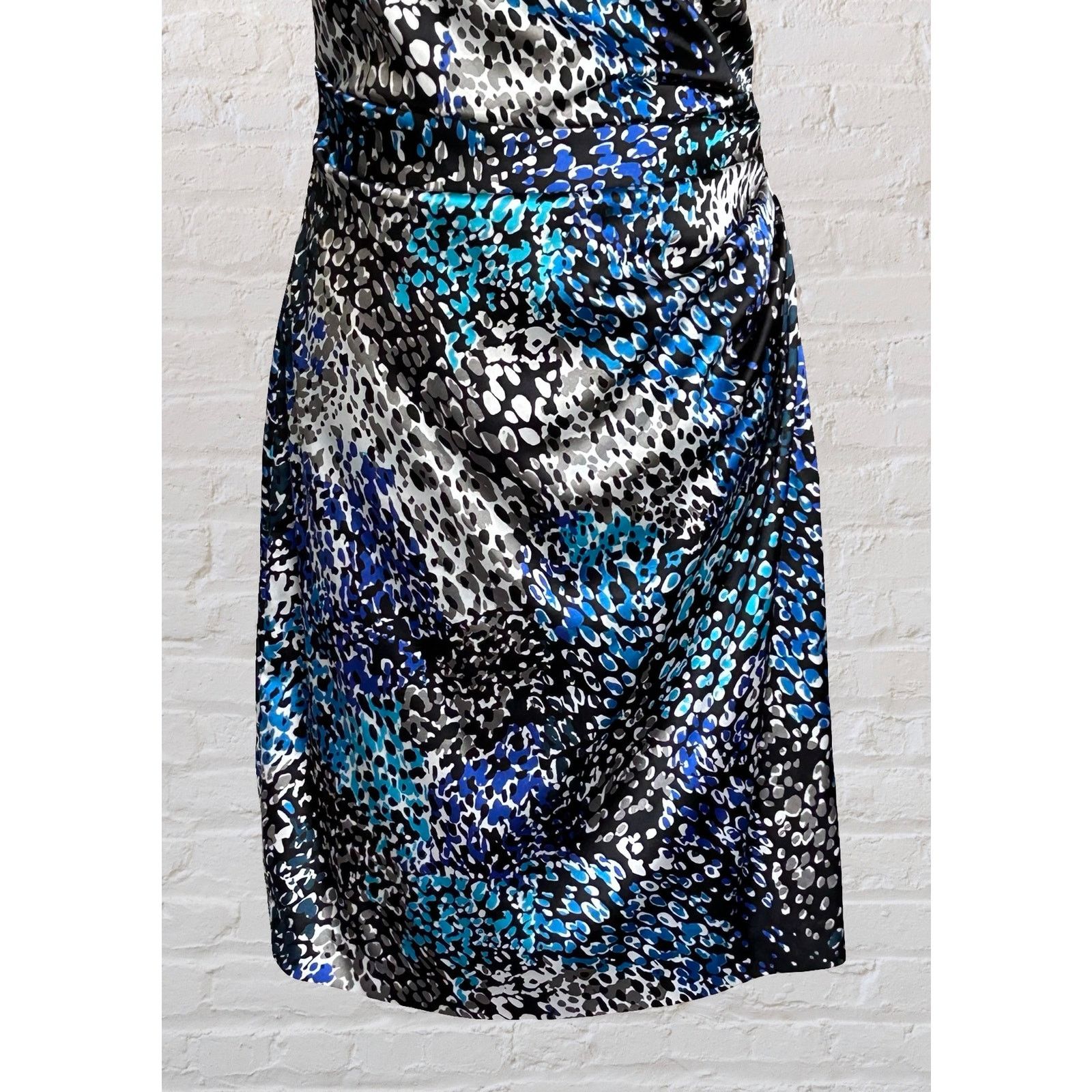 MAGGY LONDON Maggy London Print Ruched One Shoulder Cocktail Dress S 6 8 Size M / US 6-8 / IT 42-44 - 5 Thumbnail