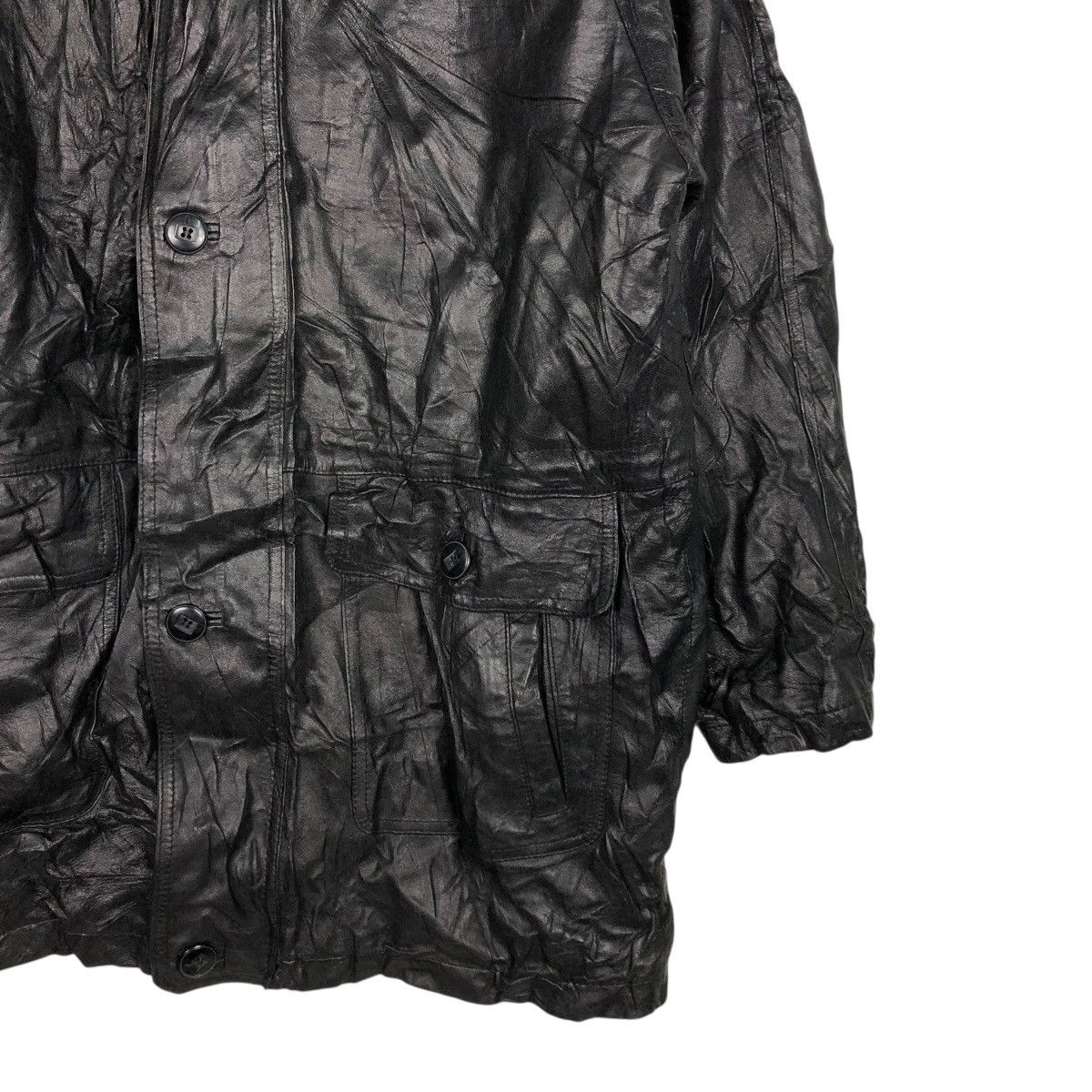 Japanese Brand 🔥VINTAGE GENUINE LEATHER JACKET GIANNI VALENTINO BLANKET Size US L / EU 52-54 / 3 - 7 Thumbnail