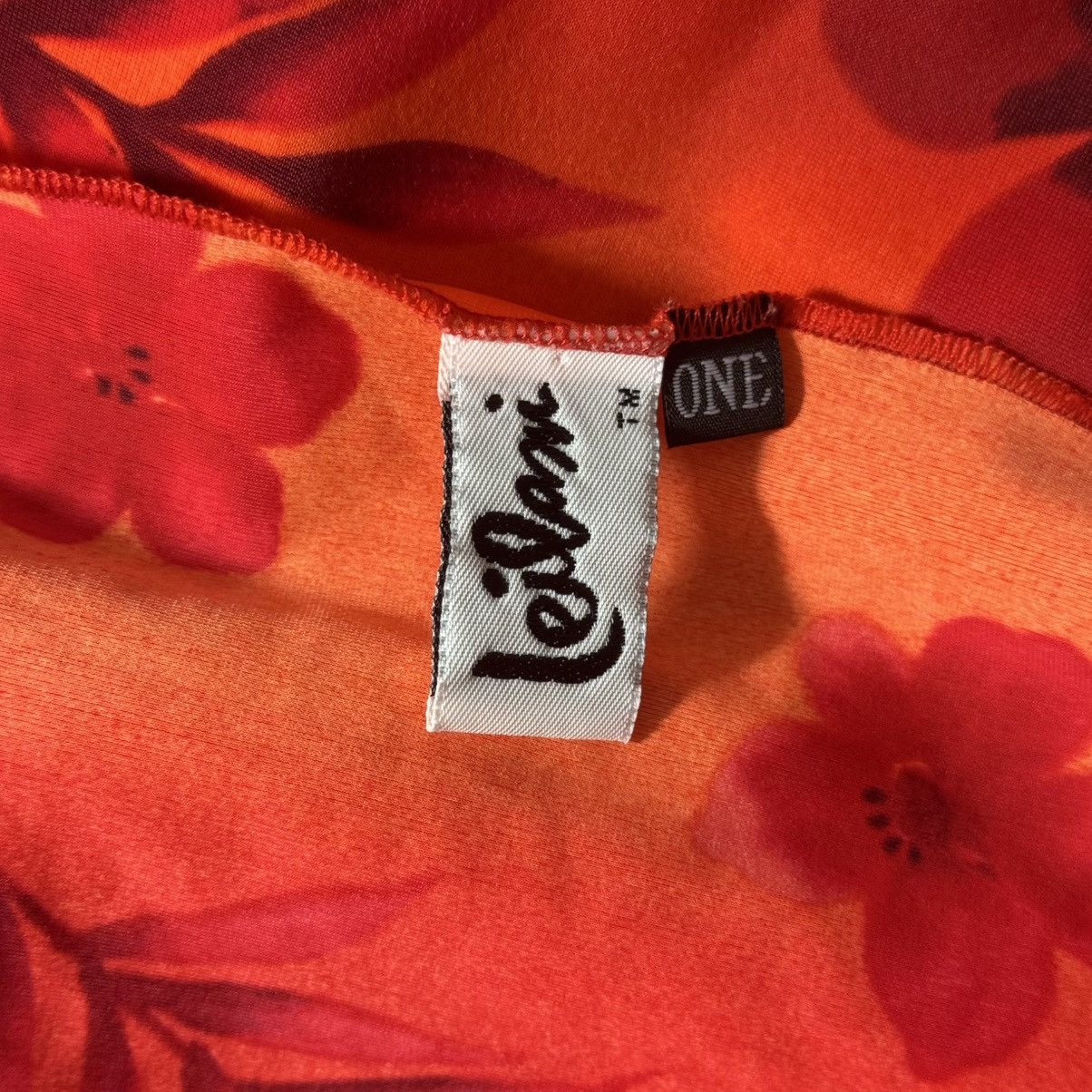 Other LEILANI Orange Red Floral Tropical Stretchy Sarong Skirt Size 30" / US 8 / IT 44 - 6 Thumbnail