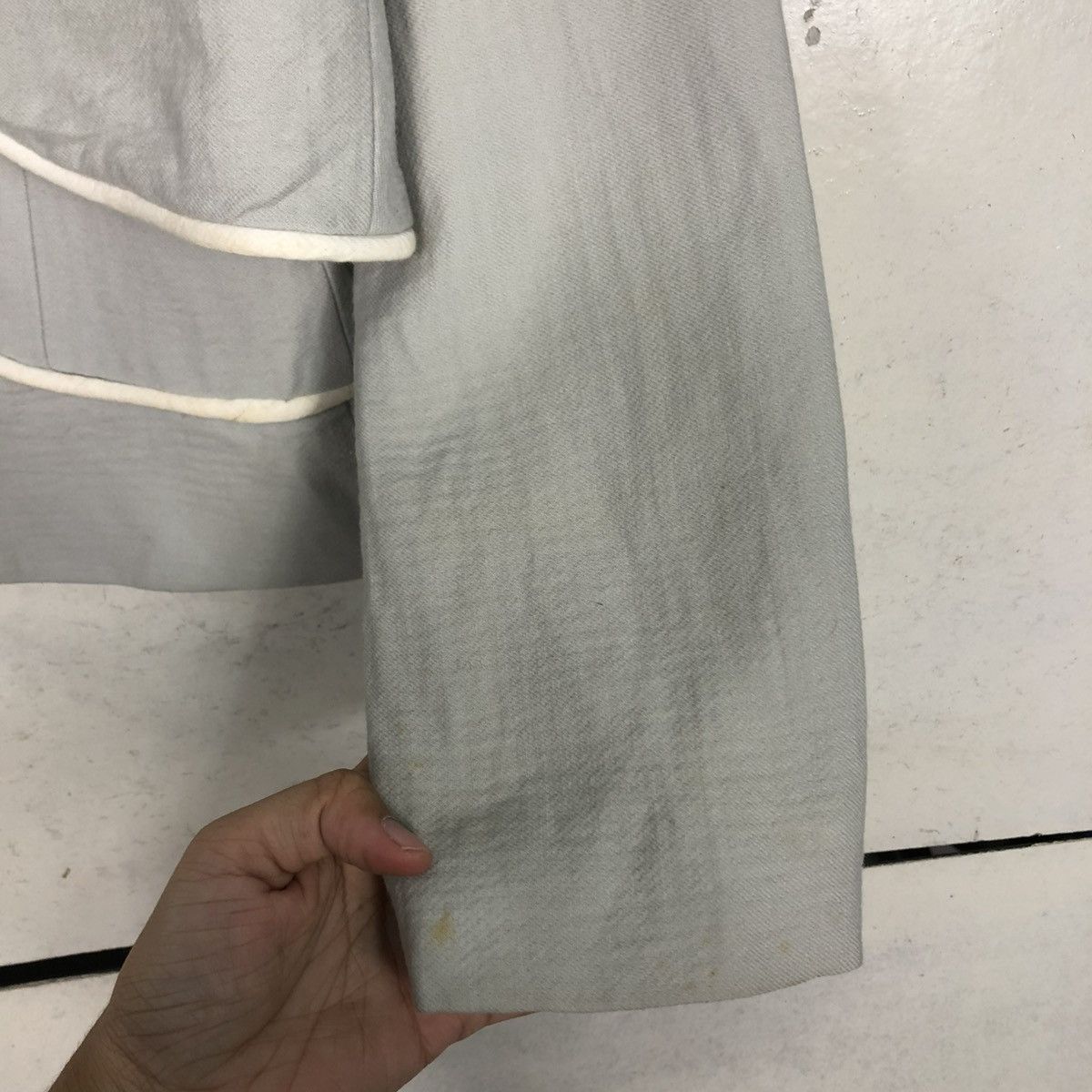 Hussein Chalayan 🔥CROPPED DOUBLE LAYER DESIGN JACKET HUSSEIN CHALAYAN Size M / US 6-8 / IT 42-44 - 17 Thumbnail