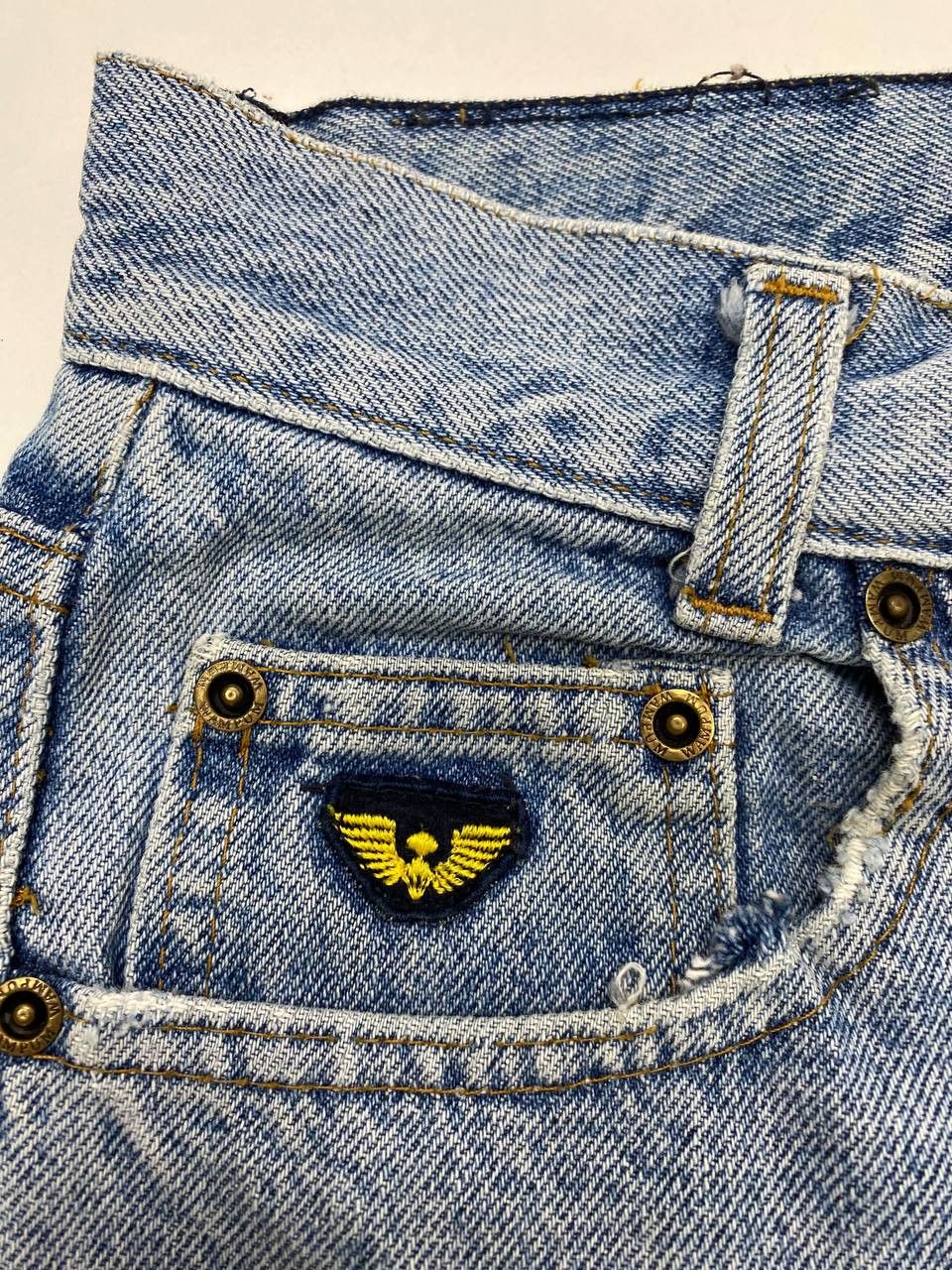 Vintage Wampum Vintage Flare Jeans 90s Rainbow Inserts Women Size 30" / US 8 / IT 44 - 3 Thumbnail