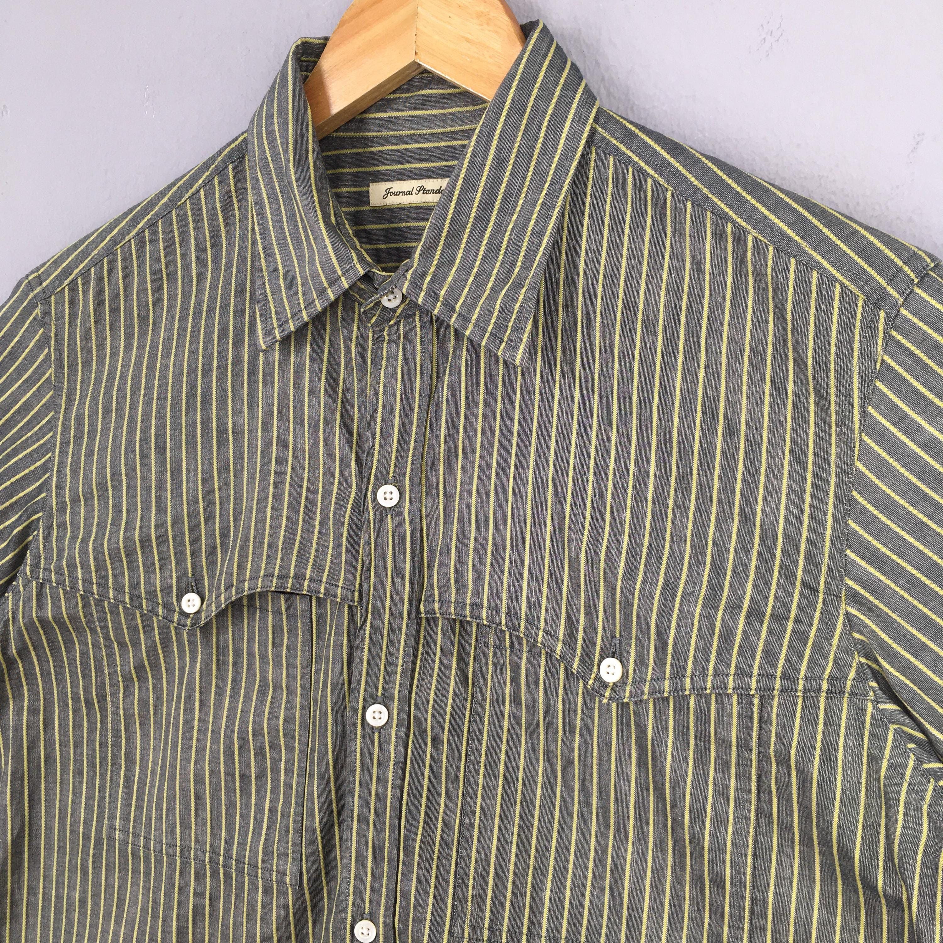 Journal Standard Vintage Journal Standard Stripes Work Shirt Medium Size US M / EU 48-50 / 2 - 3 Thumbnail