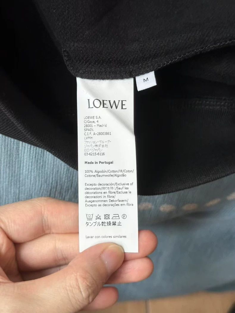 Loewe LOEWE Black embroidered hoodie Size M / US 6-8 / IT 42-44 - 2 Thumbnail