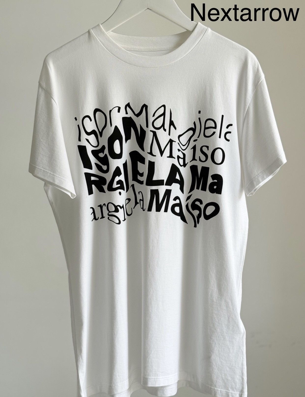 【Maison Margiela】Lettering Logo Short-Sleeve T-Shirt Maison Margiela Maison Margiela Logo letter print slim-fit