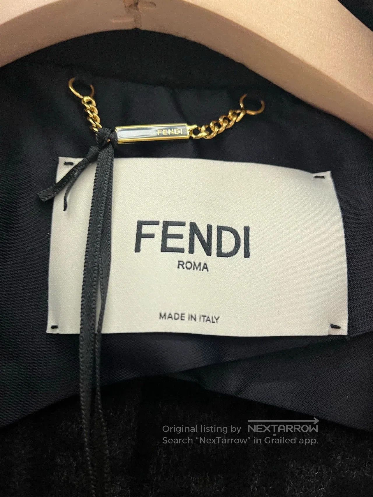 Fendi Fendi Wool Coat with Scarf Decoration. Size US S / EU 44-46 / 1 - 5 Thumbnail