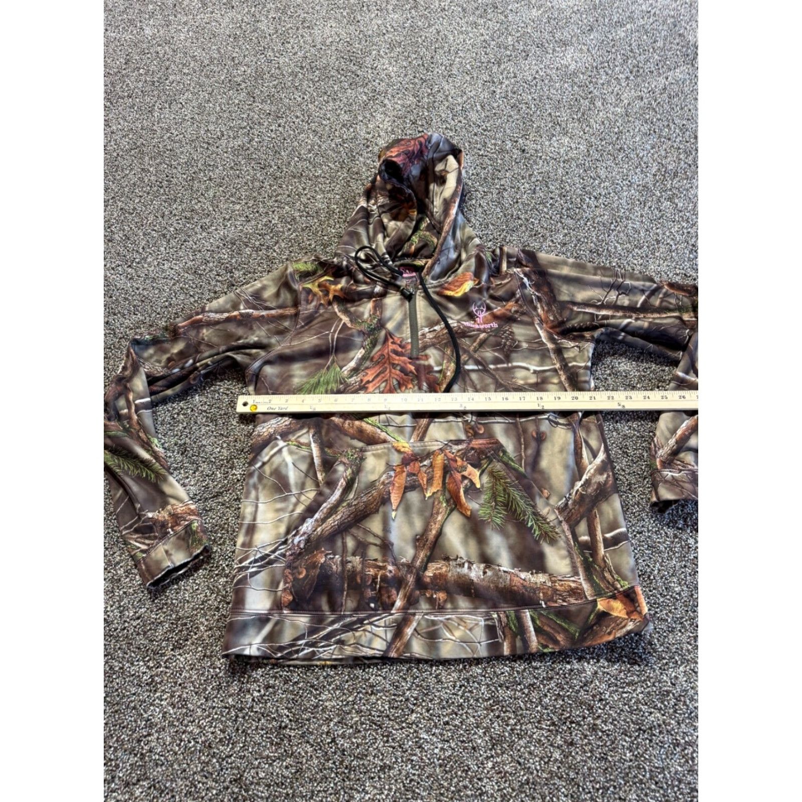 Vintage Huntworth Camo Womens Hoodie Pullover XL Green Long Sleeve Crew Zip | Activewear | Hoodies | Women Size XL / US 12-14 / IT 48-50 - 3 Thumbnail