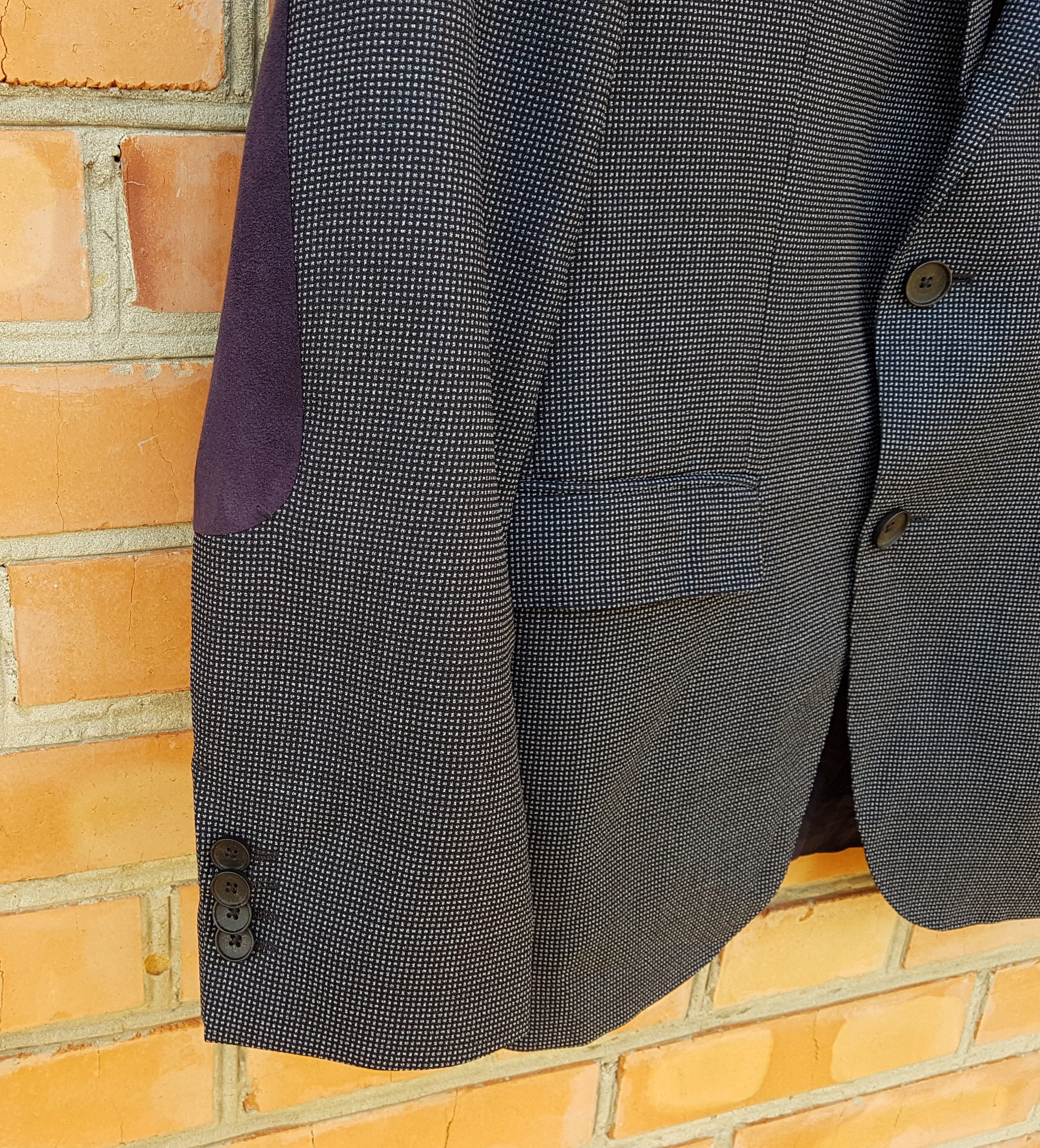 Hugo Boss Hugo Boss Virgin Wool Blazer with Elbow Patches Size 40R - 4 Thumbnail