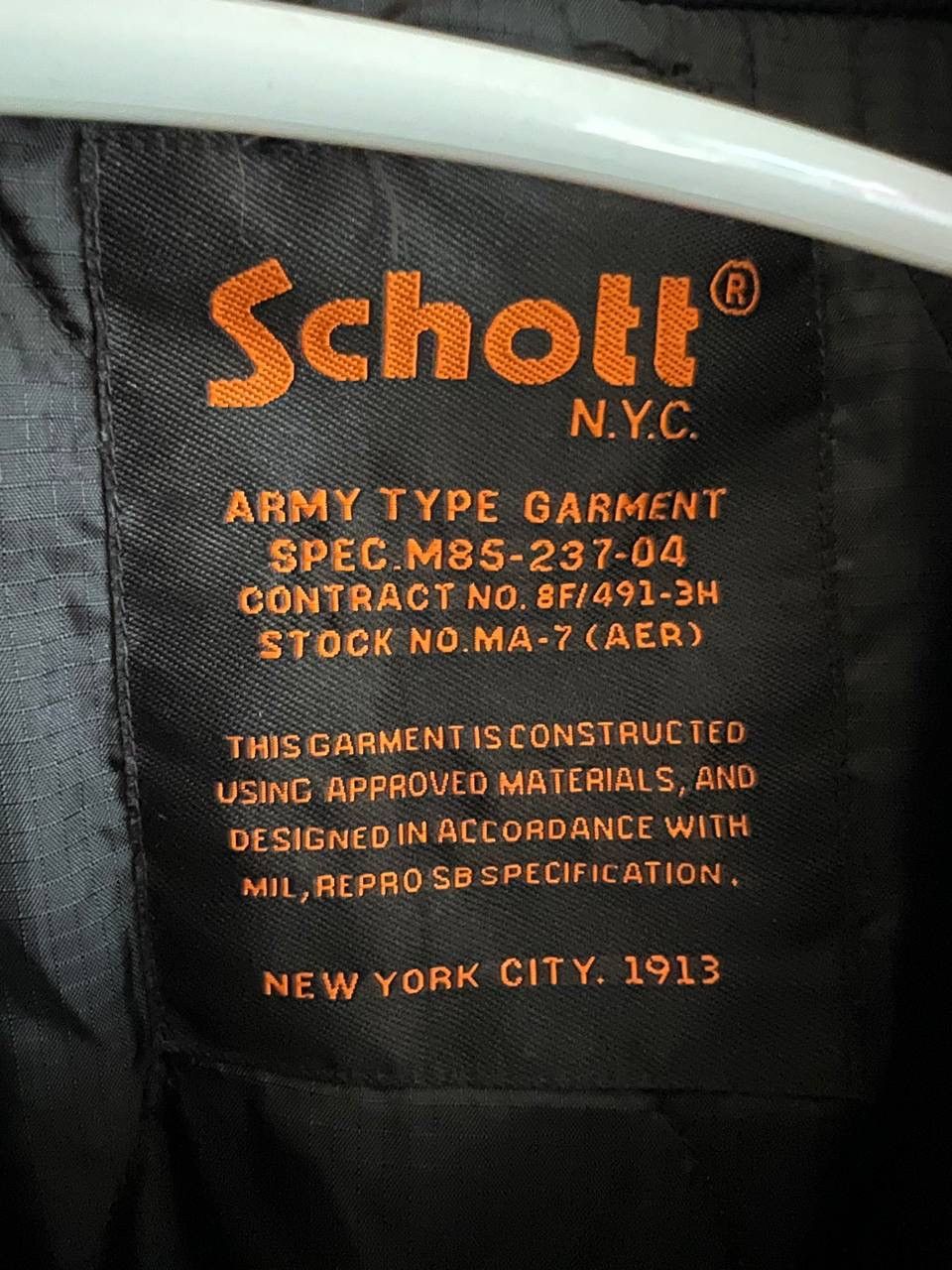Schott Vintage 90s Schott Ma 7 Nylon Bombers Jacket Size US XL / EU 56 / 4 - 3 Thumbnail