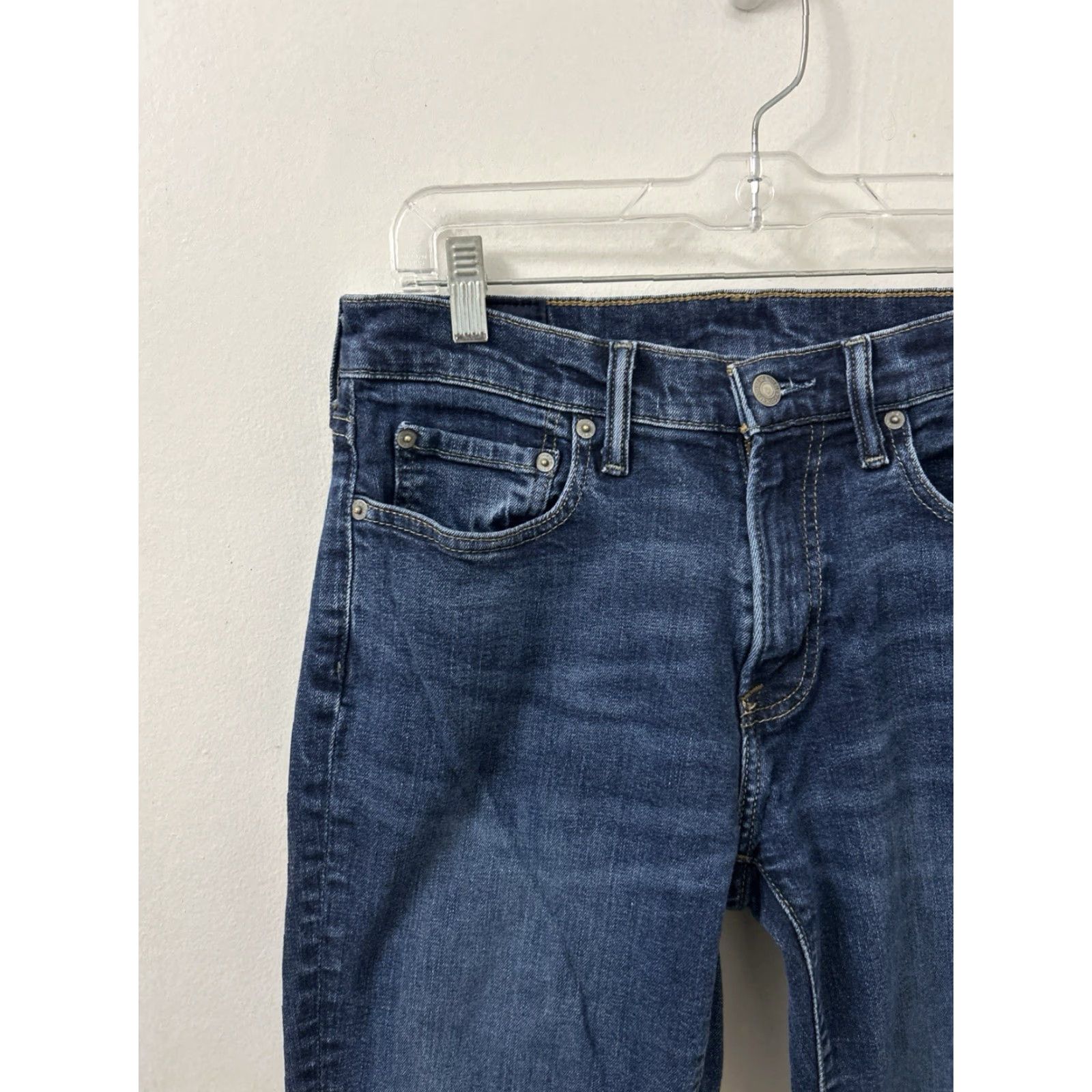 Abercrombie & Fitch Abercrombie & Fitch Jeans Mens 31x30 Dark Wash Straight Stretch Denim Size US 31 - 4 Thumbnail