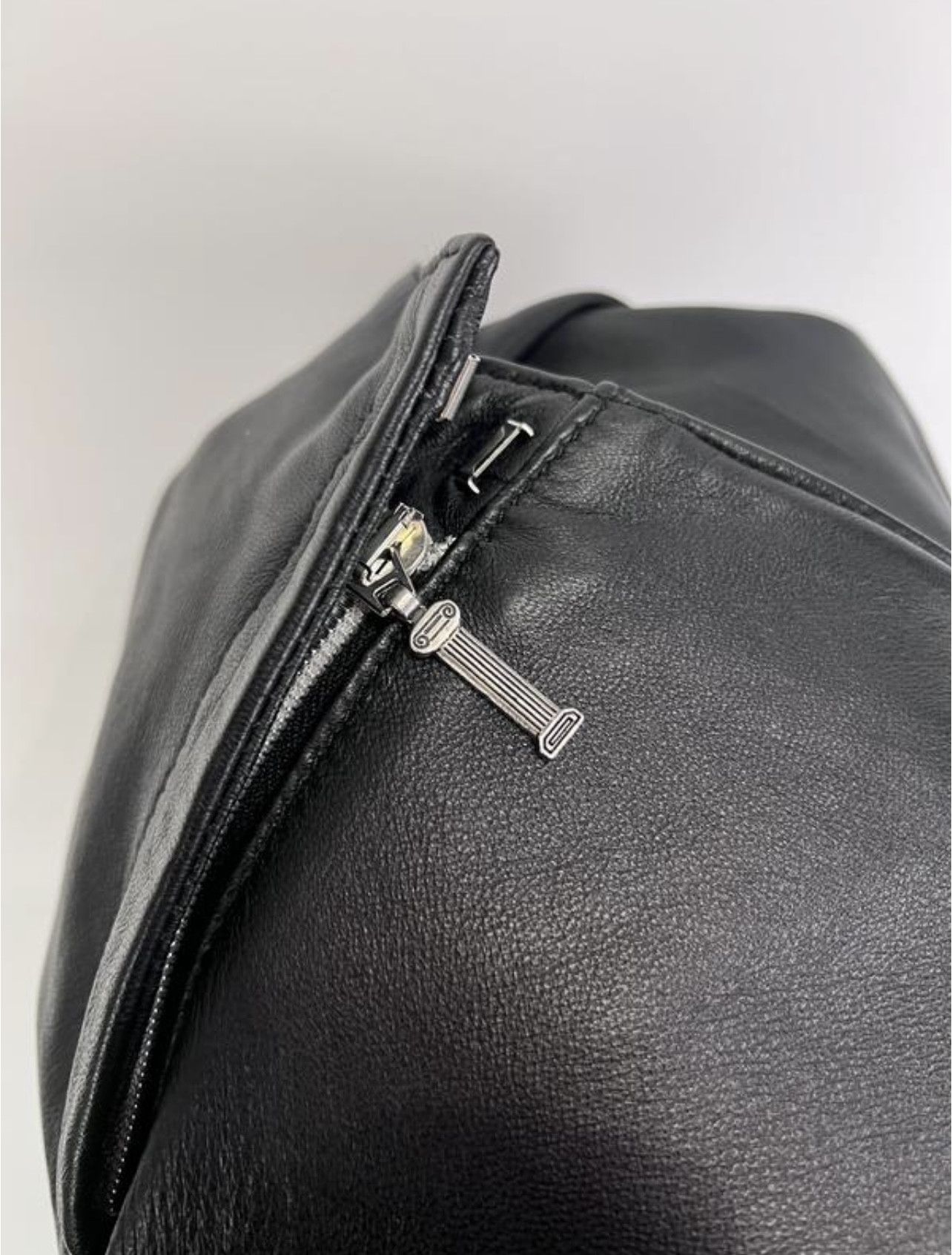 Vintage Ottavio Piragino Milano Women's Leather Pants Black Size S Size 27" / US 4 / IT 40 - 4 Thumbnail