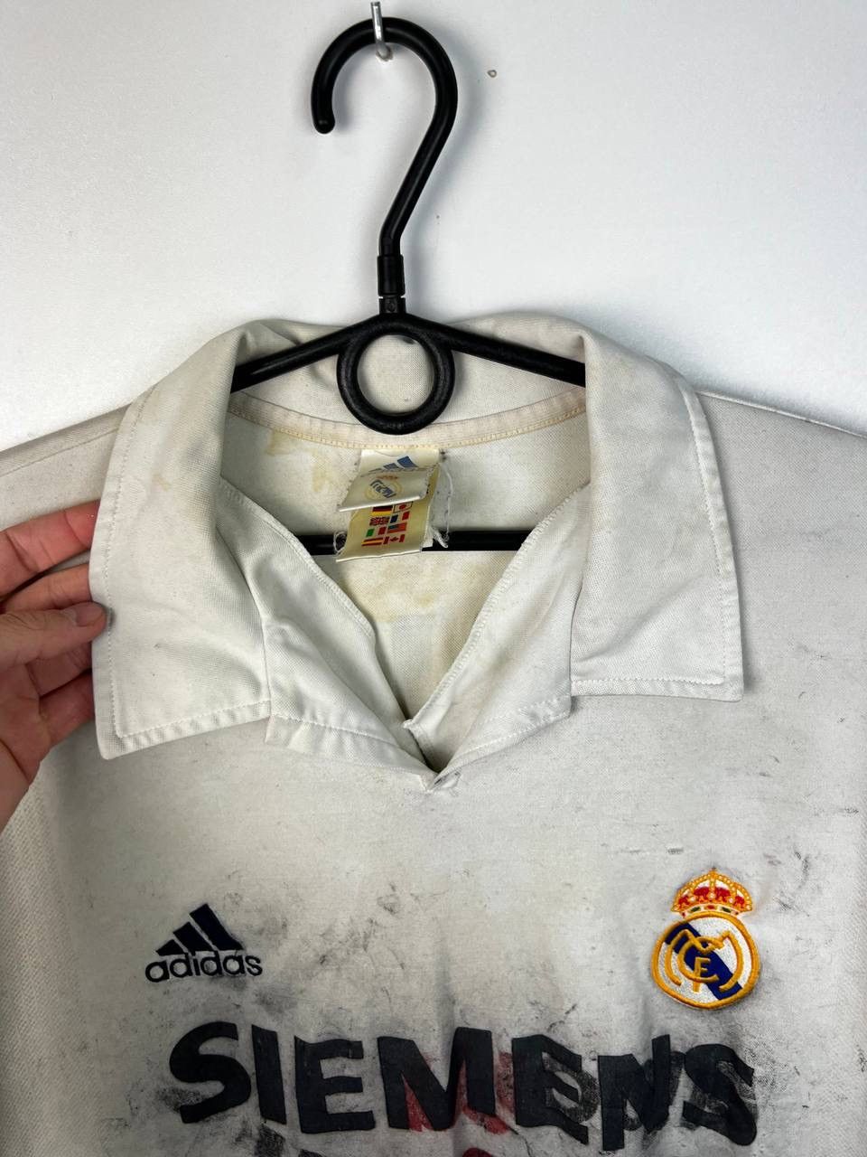 Adidas × Vintage Real Madrid Adidas Roberto Carlos90s jersey t-shirts size XL Size US XL / EU 56 / 4 - 8 Thumbnail