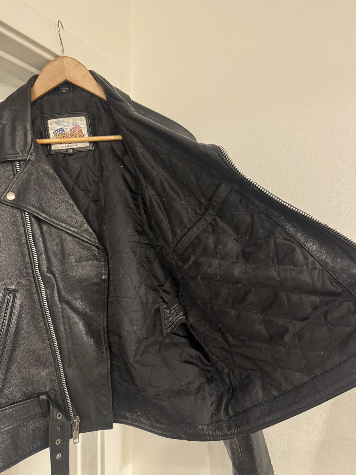 Vintage Excelled Classic Perfecto Leather Motorcycle Jacket Size US XXS / EU 40 - 4 Thumbnail