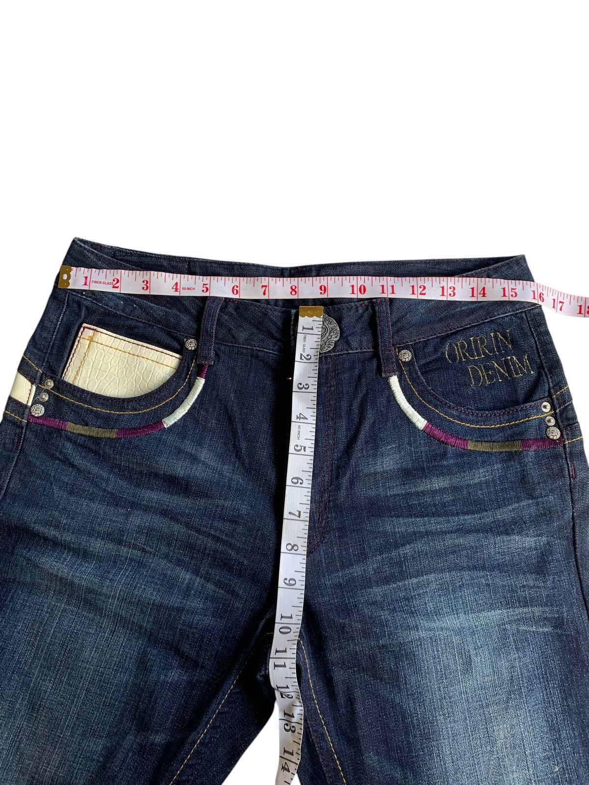 If Six Was Nine × KMRii × Le Grande Bleu (L.G.B.) FLARE💥 ORIRIN JAPANESE PUNK STYLE RUSTY STREACH DENIM 🎌☠️ Size US 32 / EU 48 - 18 Thumbnail