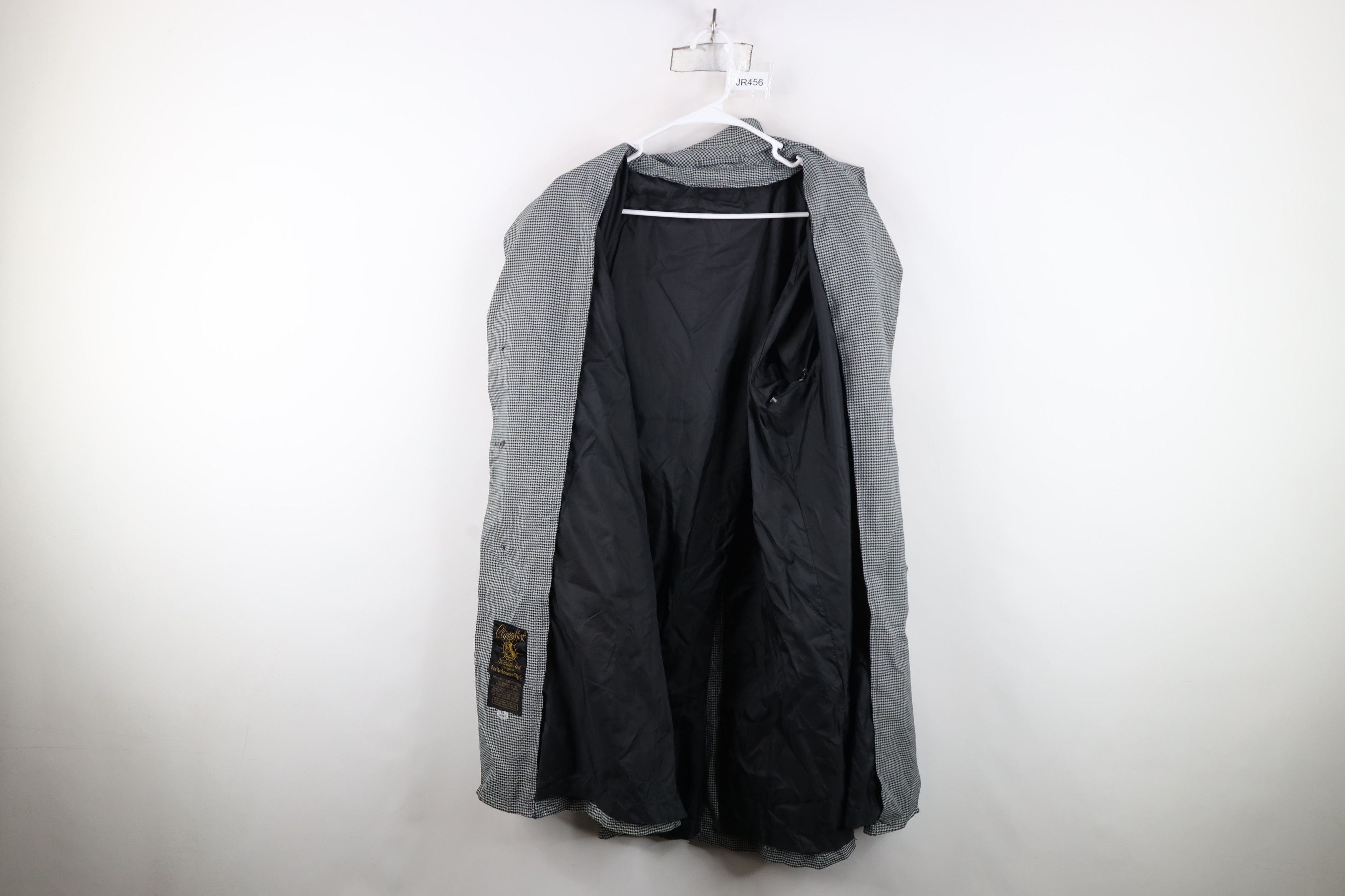 Vintage Vintage 60s 70s Streetwear Houndstooth Trench Coat Jacket Size US XL / EU 56 / 4 - 11 Thumbnail