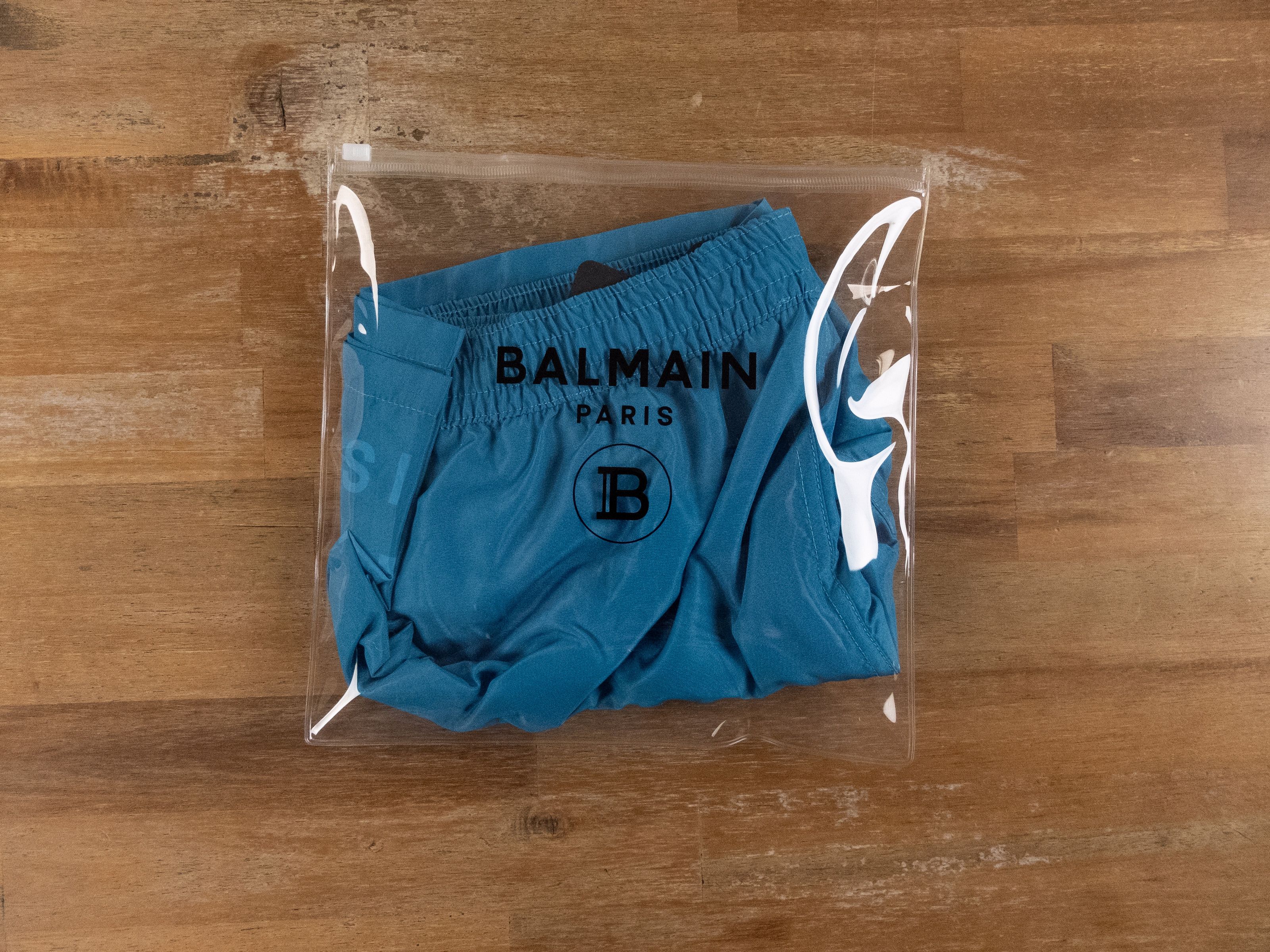 Balmain BALMAIN blue basic logo print swim shorts trunks Medium Size US 32 / EU 48 - 11 Thumbnail
