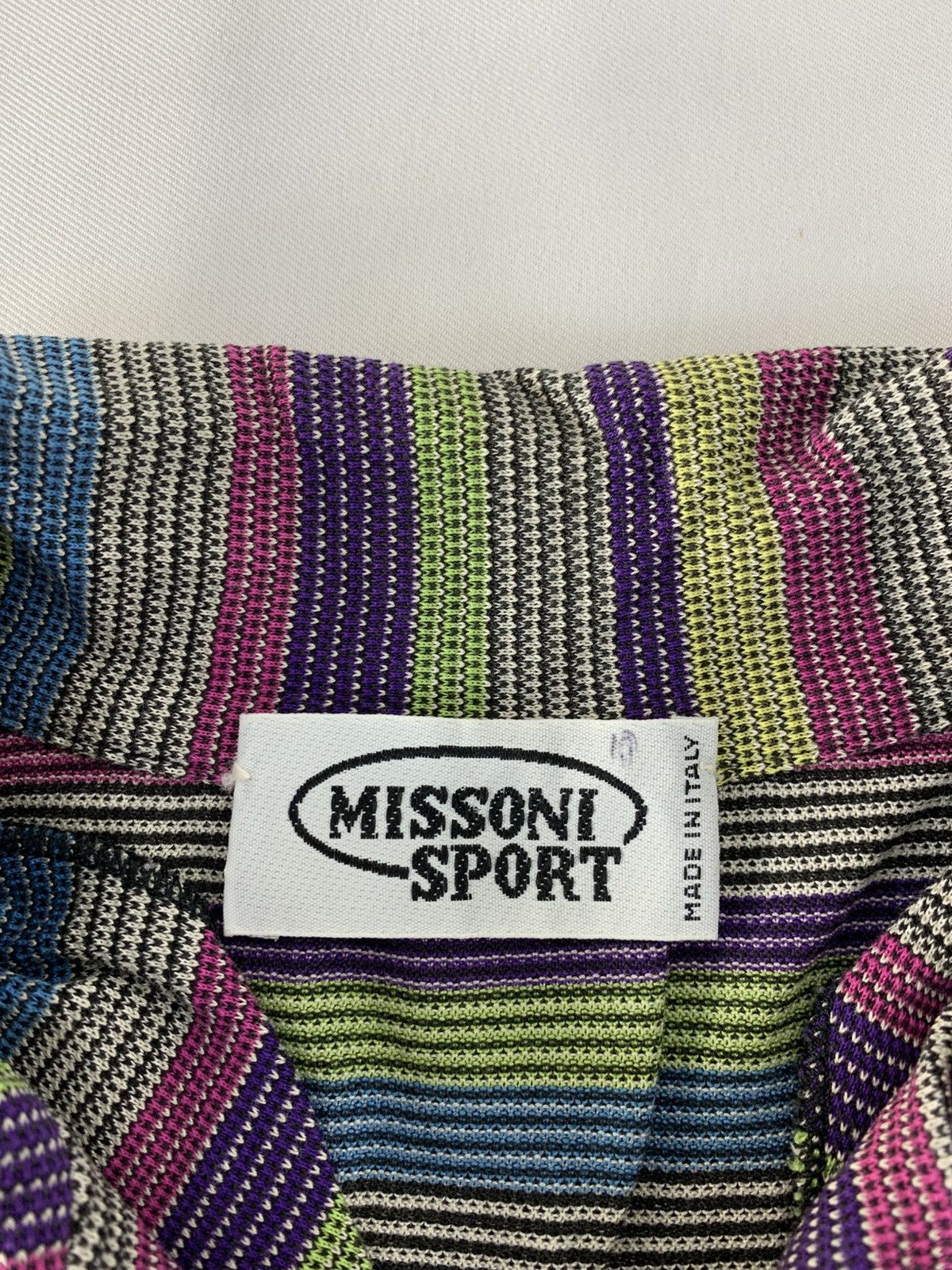Missoni 90s Missoni Sport Italian Striped Multicolour Polo Tee Size US L / EU 52-54 / 3 - 5 Thumbnail