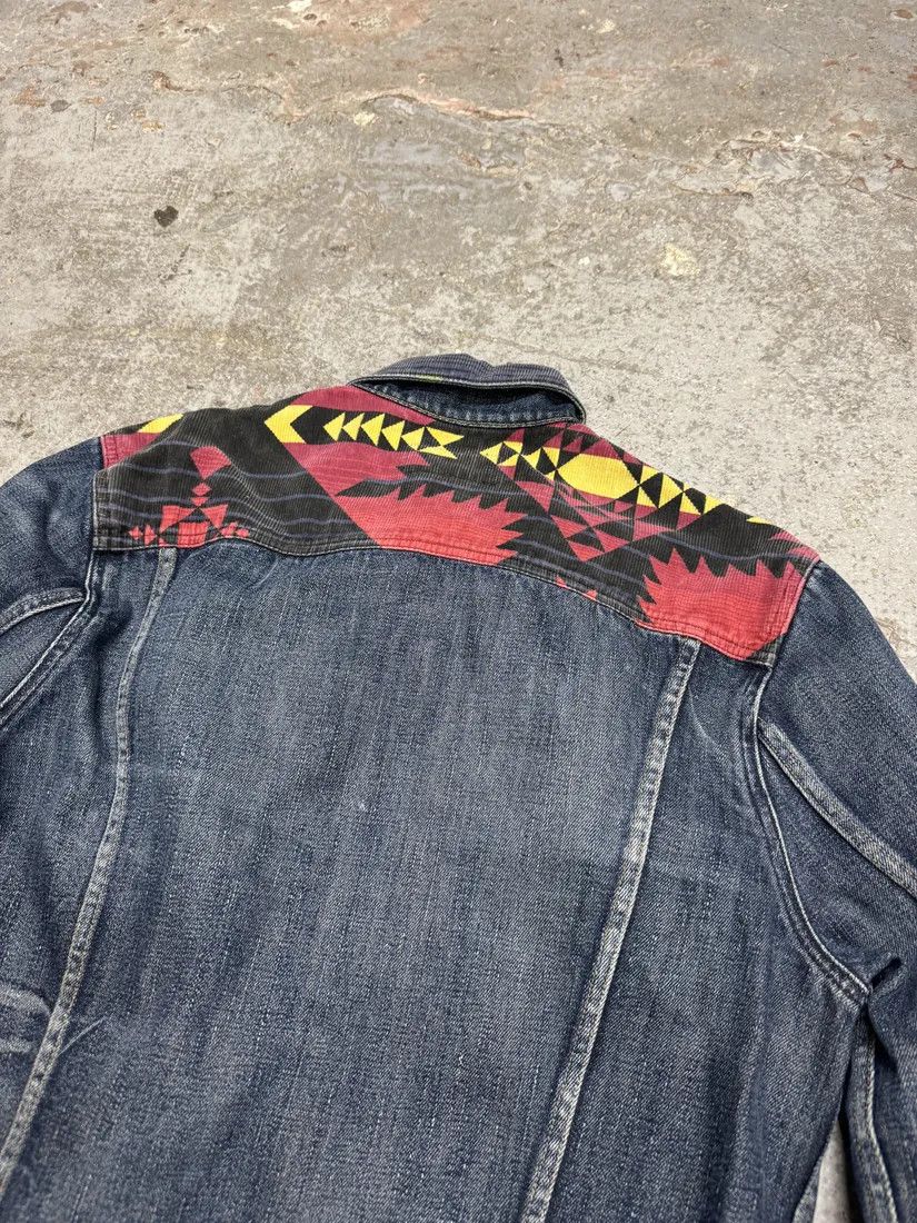 Polo Ralph Lauren × Vintage 1990s Ralph Lauren Faded Blue Denim Indian Jacket Size US M / EU 48-50 / 2 - 7 Thumbnail