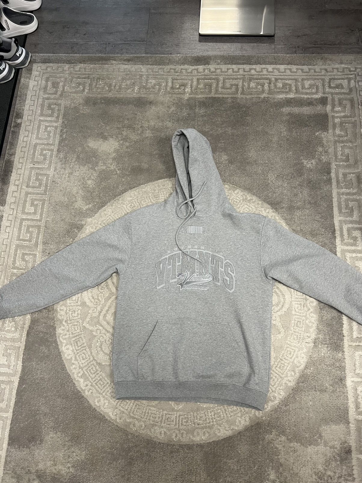 Vetements Vetements (Vtmnts) College Logo Hoodie Gray Size US M / EU 48-50 / 2 - 1 Thumbnail