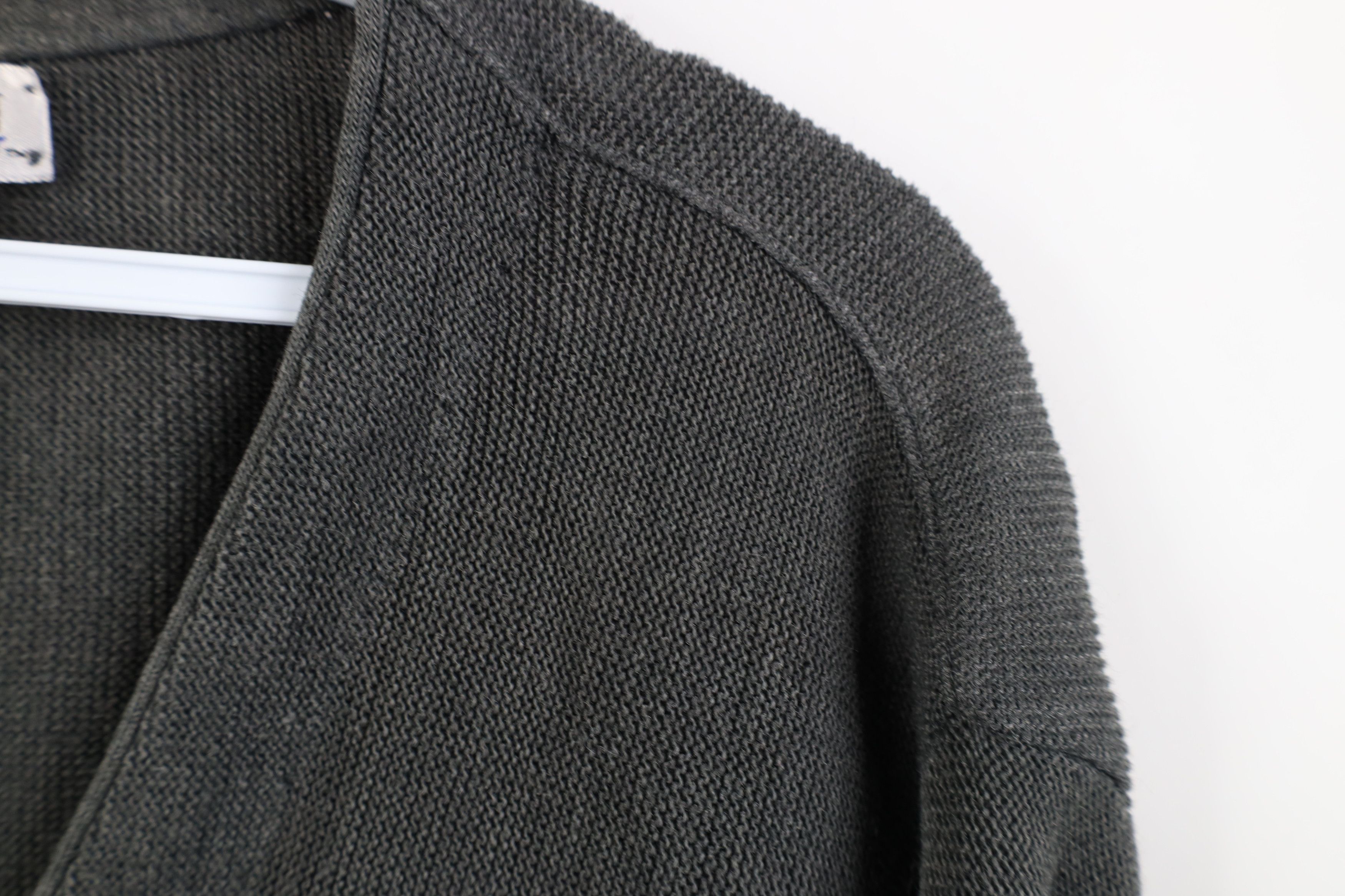 Vintage Vintage 90s Streetwear Knit Cardigan Sweater Dark Gray USA Size US XL / EU 56 / 4 - 5 Thumbnail
