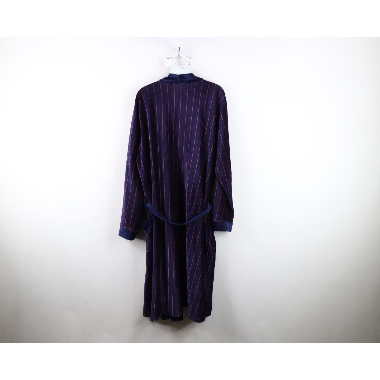 Vintage Vintage 70s Streetwear Striped Velvet Velour Bath Robe Size US XL / EU 56 / 4 - 14 Thumbnail